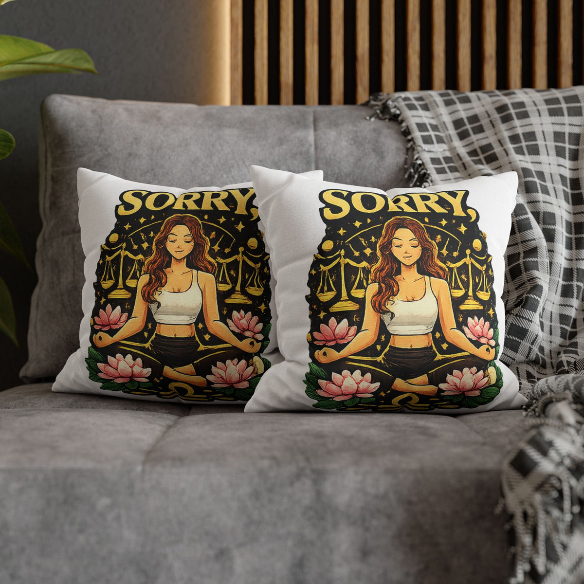 Libra Zodiac Sorry Libra Spun Polyester Square Pillowcase