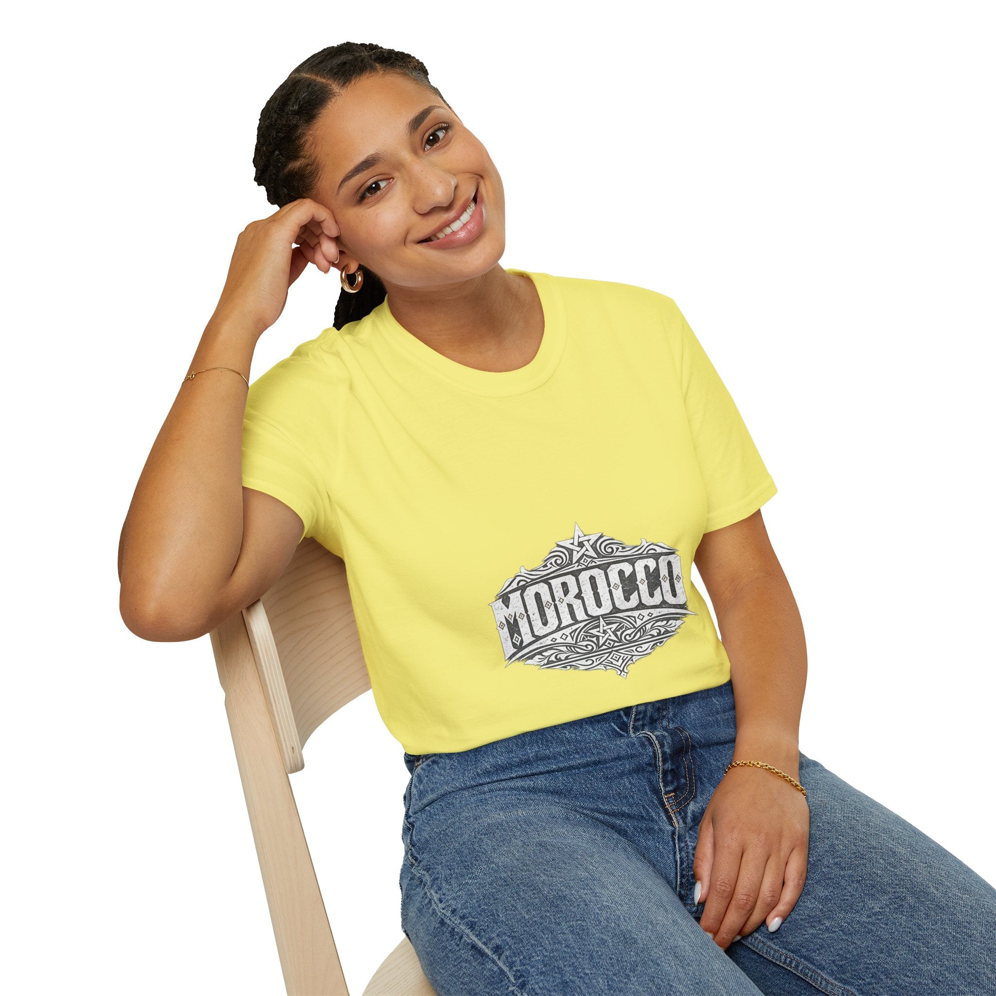 Morocco Vintage Graphic T-Shirt — Travel Tee with Ornamental Crest