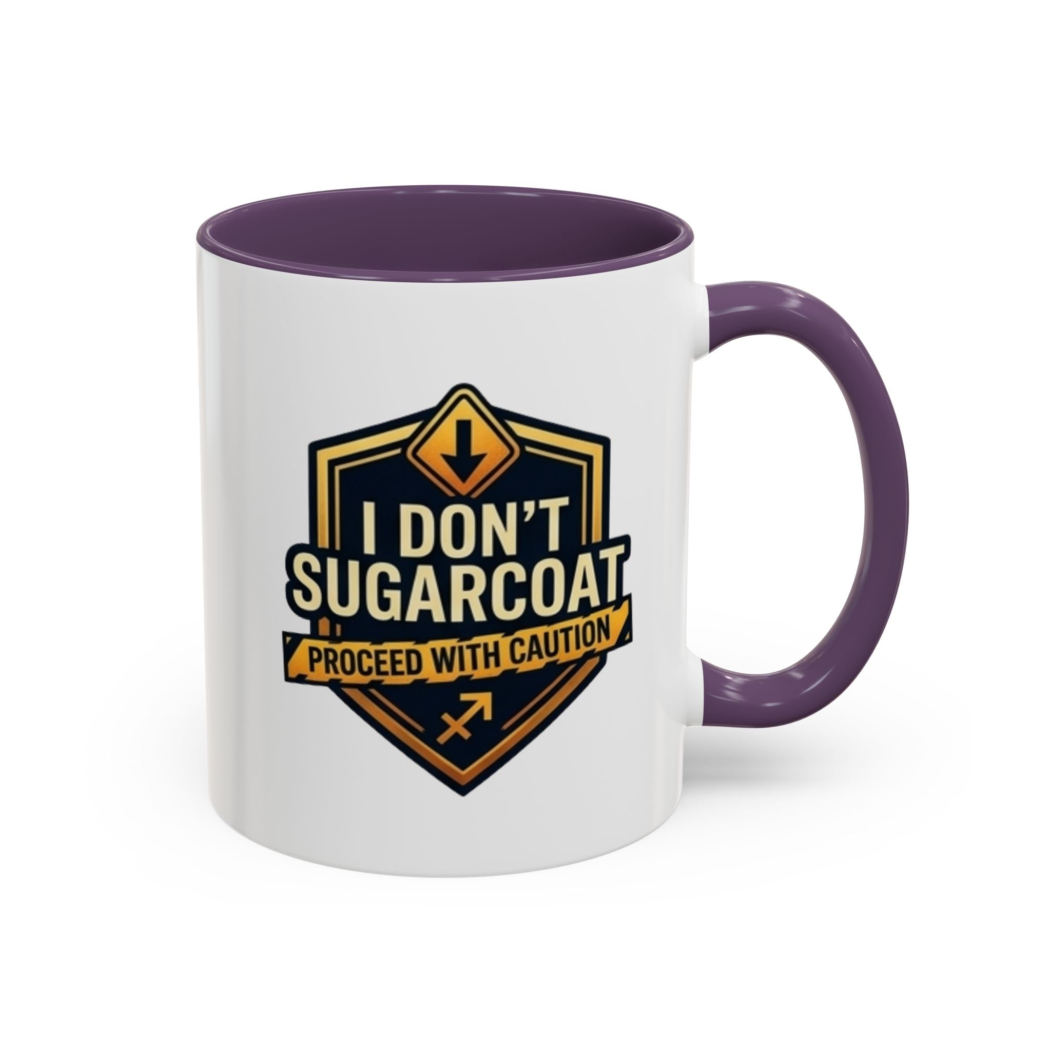 I Don't Sugarcoat Coffee Mug – 'Proceed With Caution' Bold Accent Mug