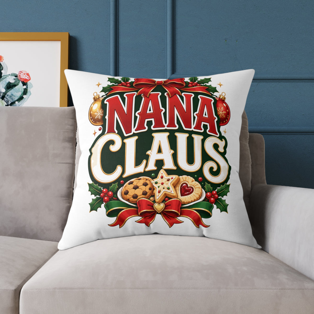 Nana Claus Christmas Pillow