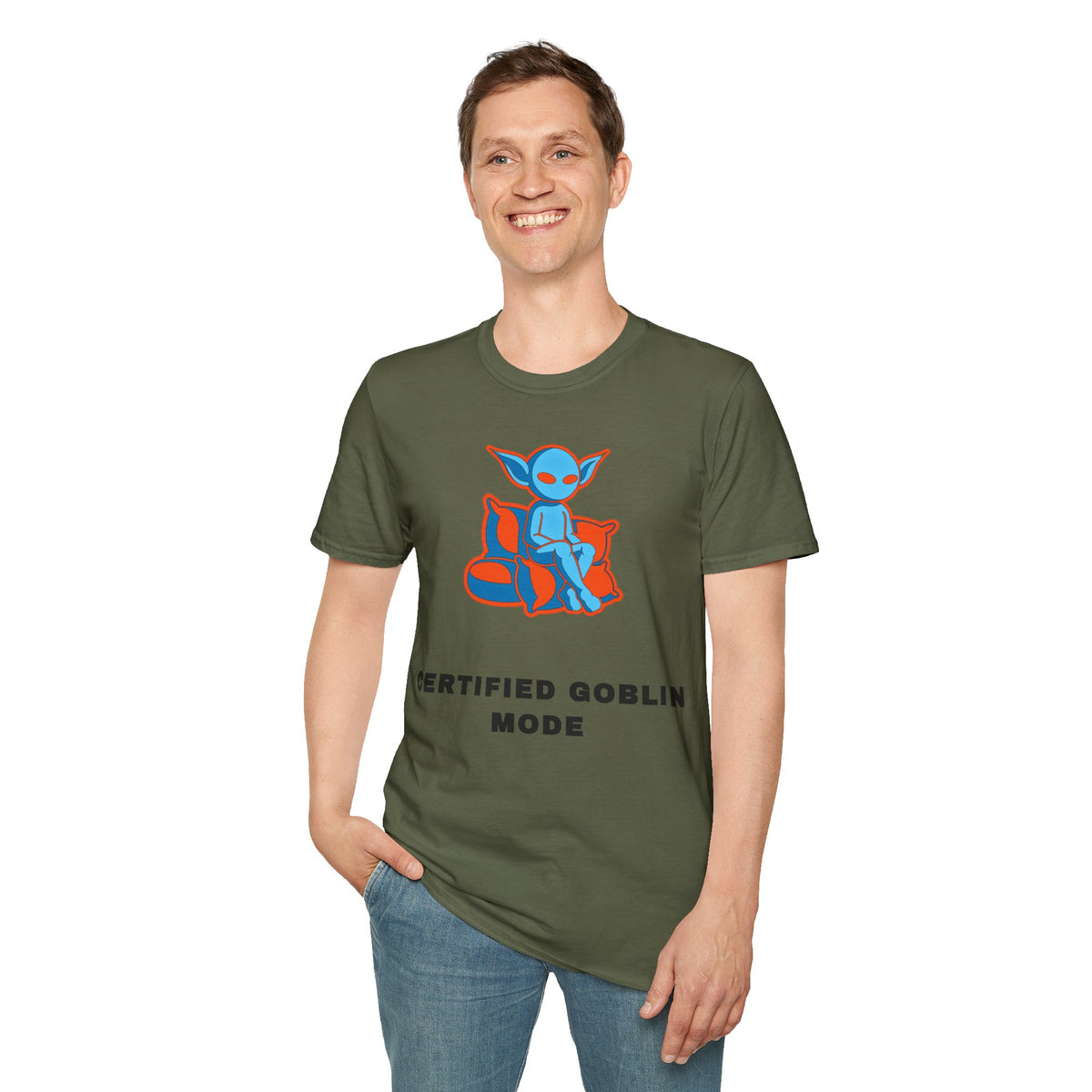 Certified Goblin Mode T-Shirt — Cute Blue Goblin Graphic Tee - Trending Now - September 2026