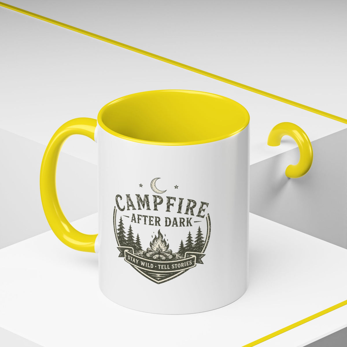 Milo Bailey Dog Dad Mom Campfire Coffee Mug – “Campfire After Dark” Rustic Camping  Accent Mug