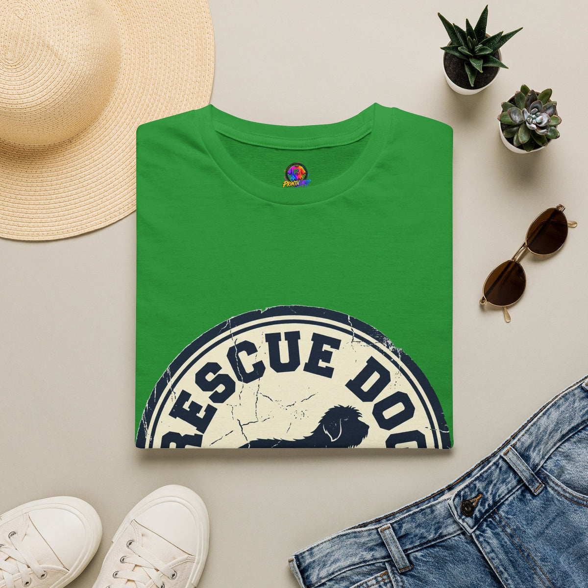Rescue Dog Dad T-Shirt – Vintage Shelter Pup Support Tee