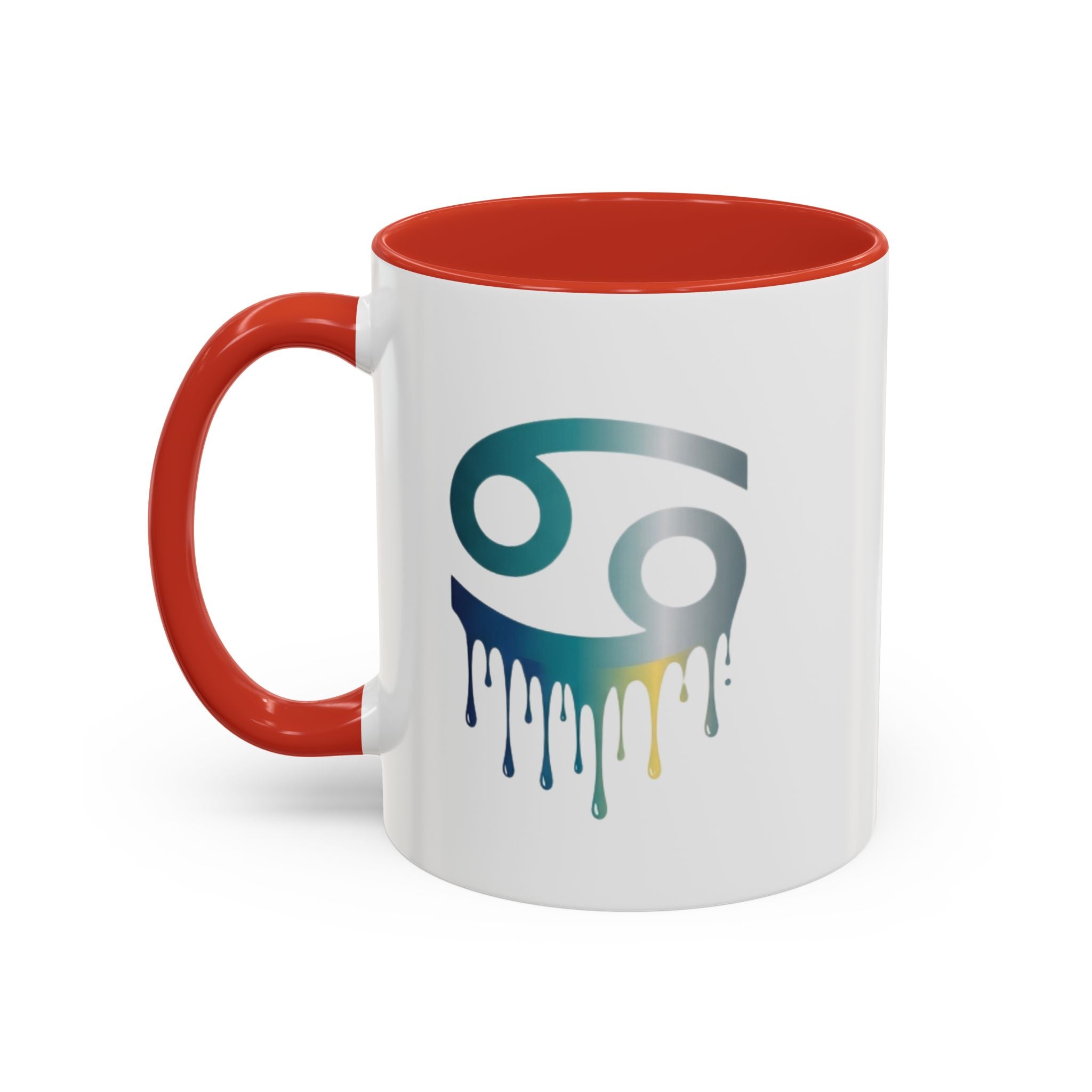 Cancer Zodiac Drip Accent Coffee Mug — Astrology Horoscope Gift