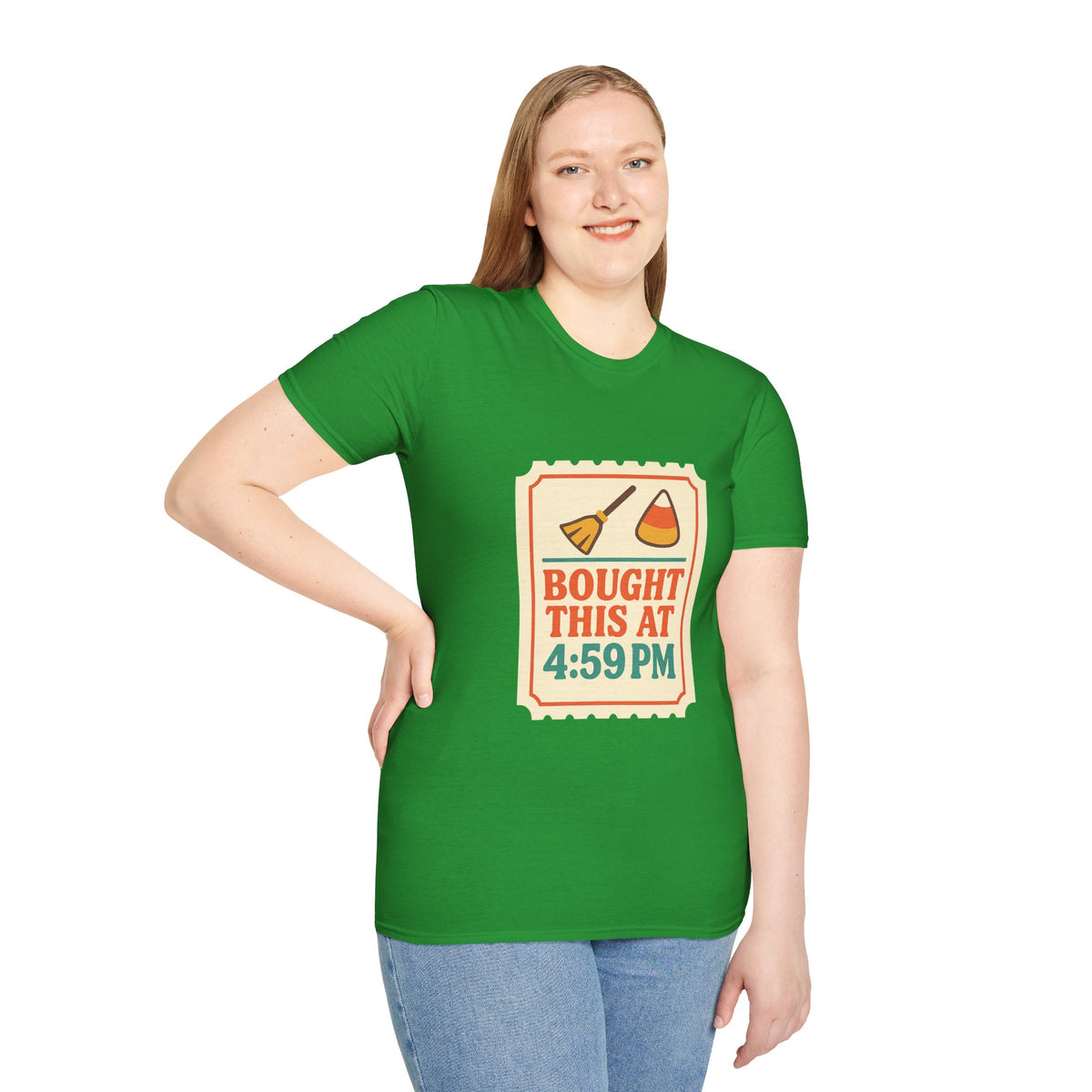 T-Shirt — "Bought This At 4:59 PM" Retro Grocery Sticker Design - Trending Now - October 2026
