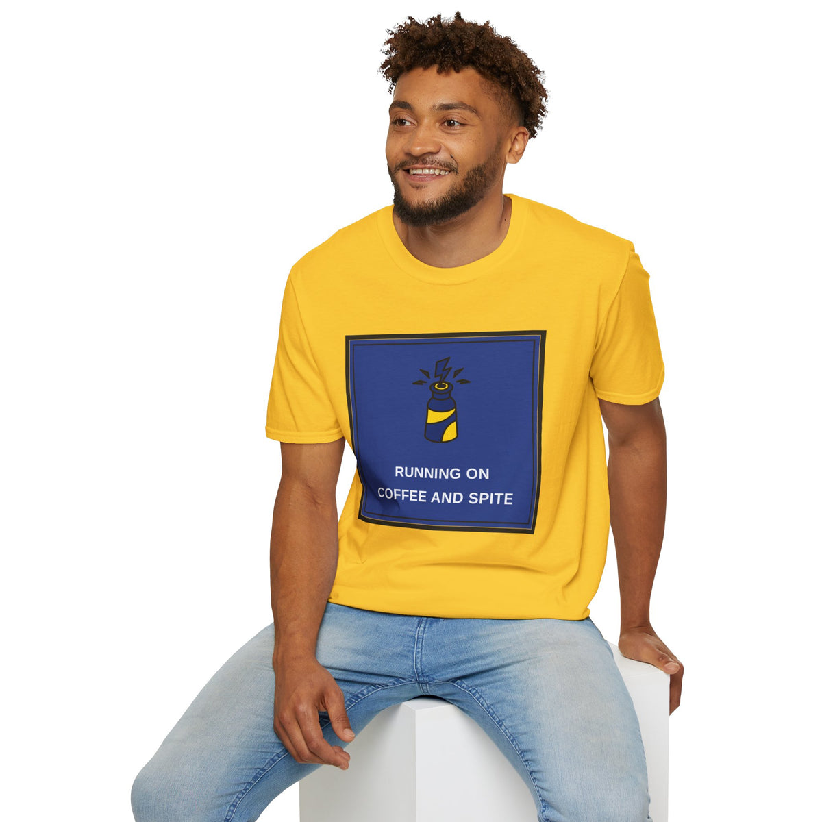 T-Shirt — Running on Coffee and Spite Graphic Tee - Trending Now - August 2026