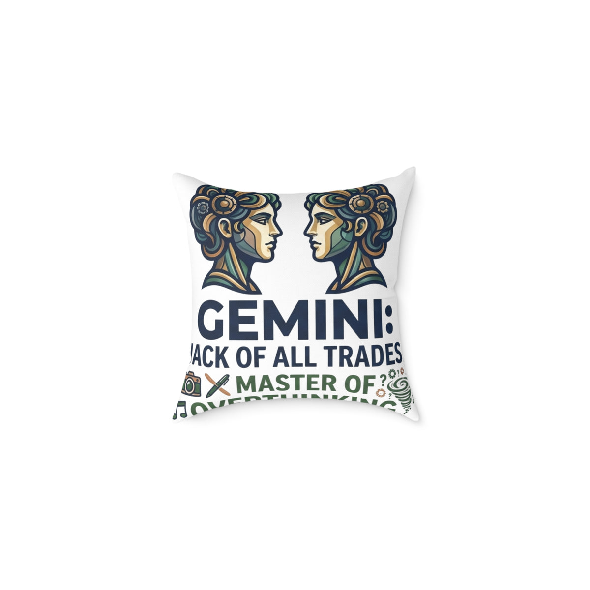Gemini Zodiac Jack Of All Trades Square Poly Canvas Pillow