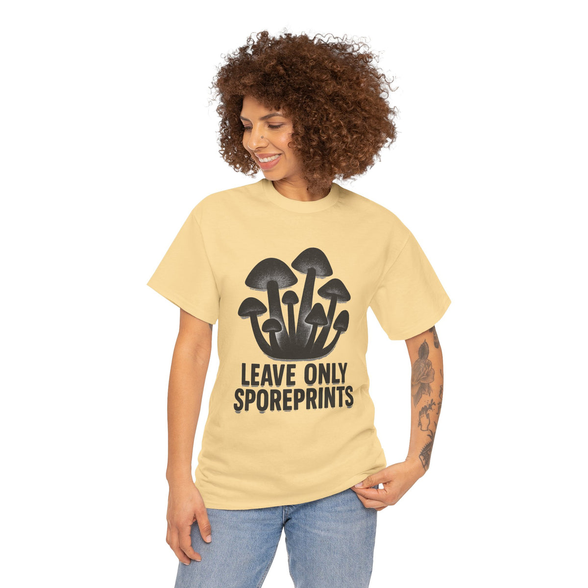 Mushroom Tee — "Leave Only Sporeprints" Eco Nature Graphic Shirt - Trending Now - August 2026