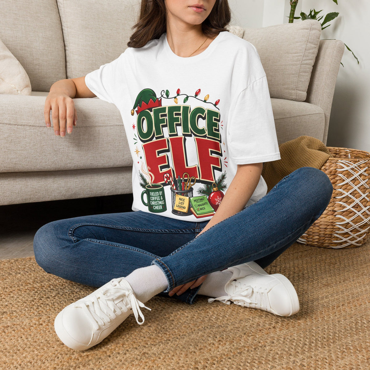 Office Elf T-Shirt — Funny Christmas Work Holiday Tee