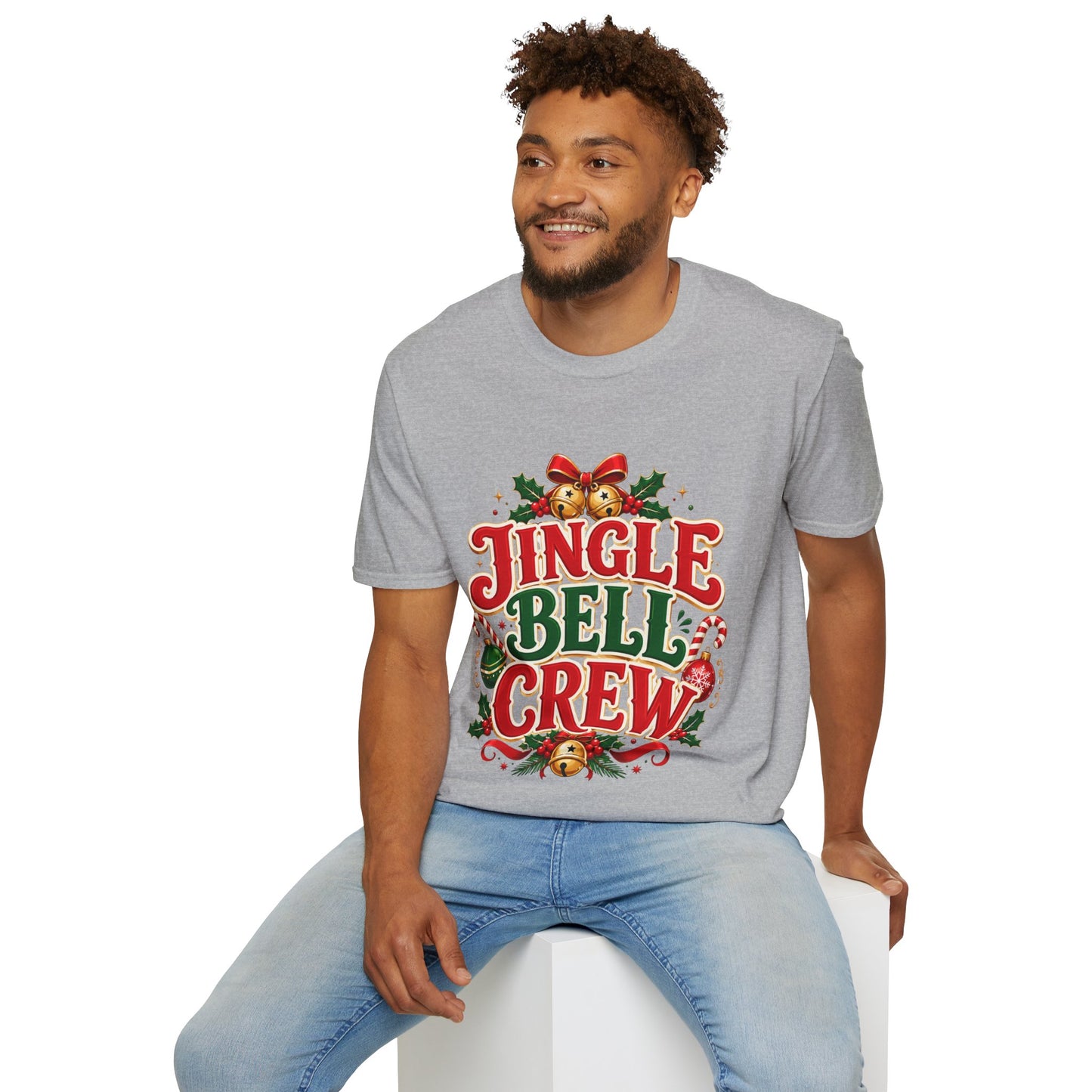 Jingle Bell Crew T-Shirt — Festive Christmas Holiday Tee