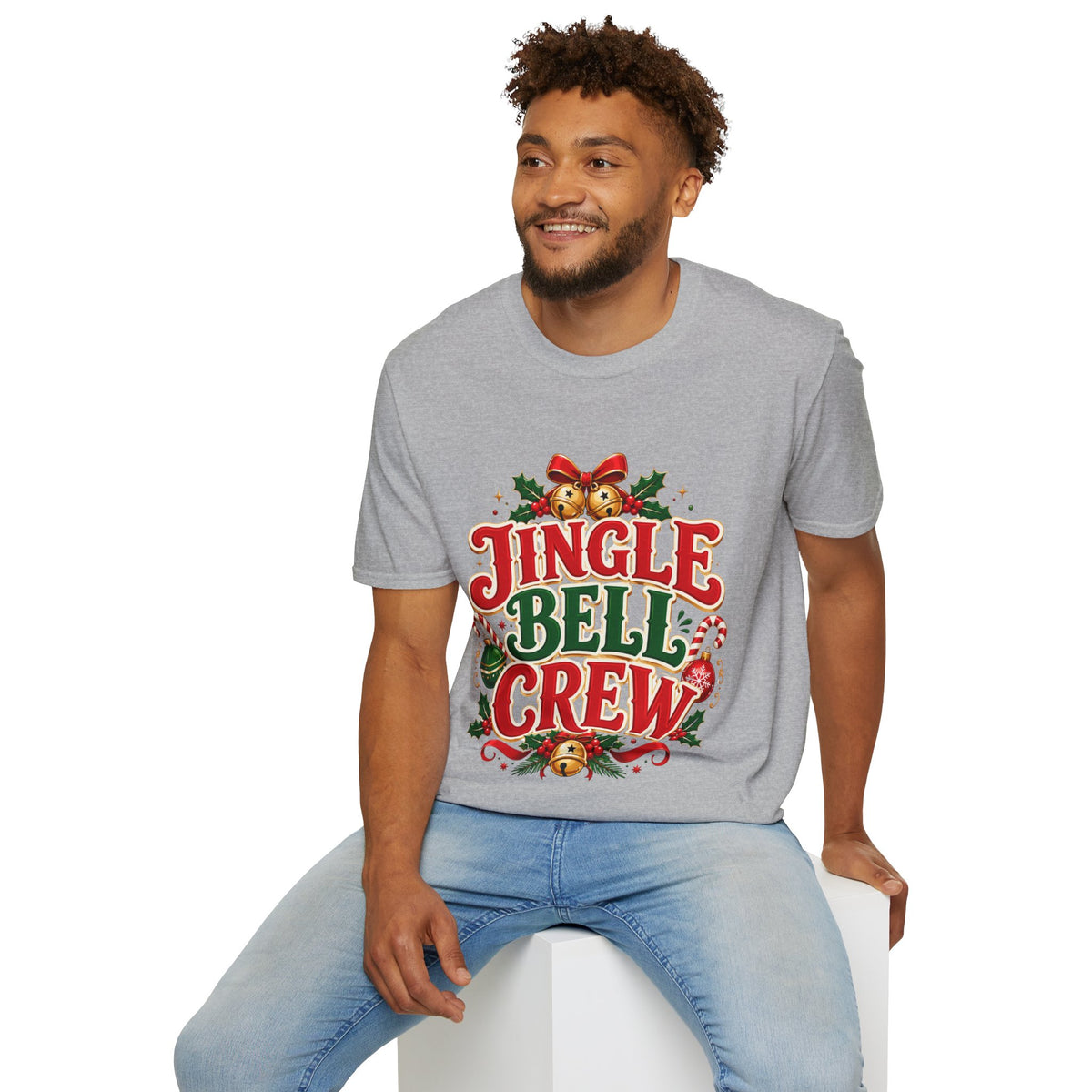 Jingle Bell Crew T-Shirt — Festive Christmas Holiday Tee