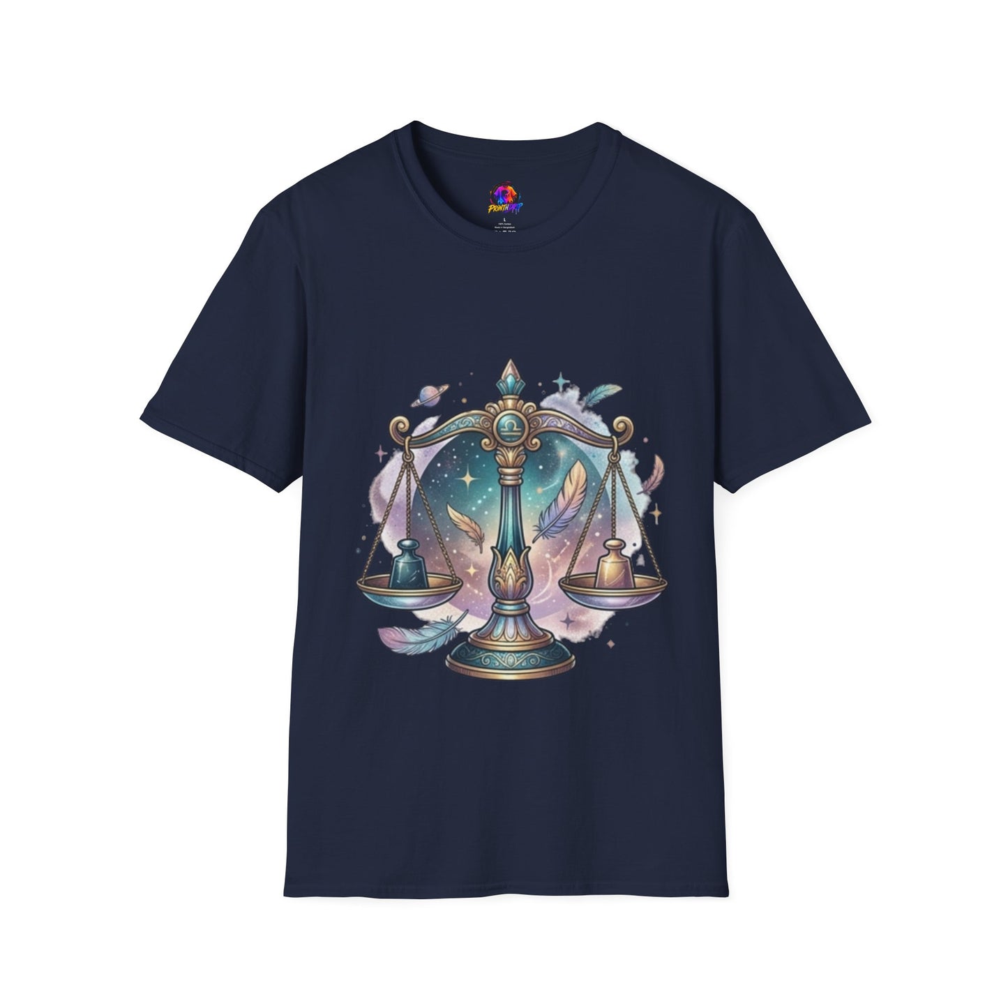 Libra Scales Zodiac T-Shirt — Celestial Astrology Graphic Tee