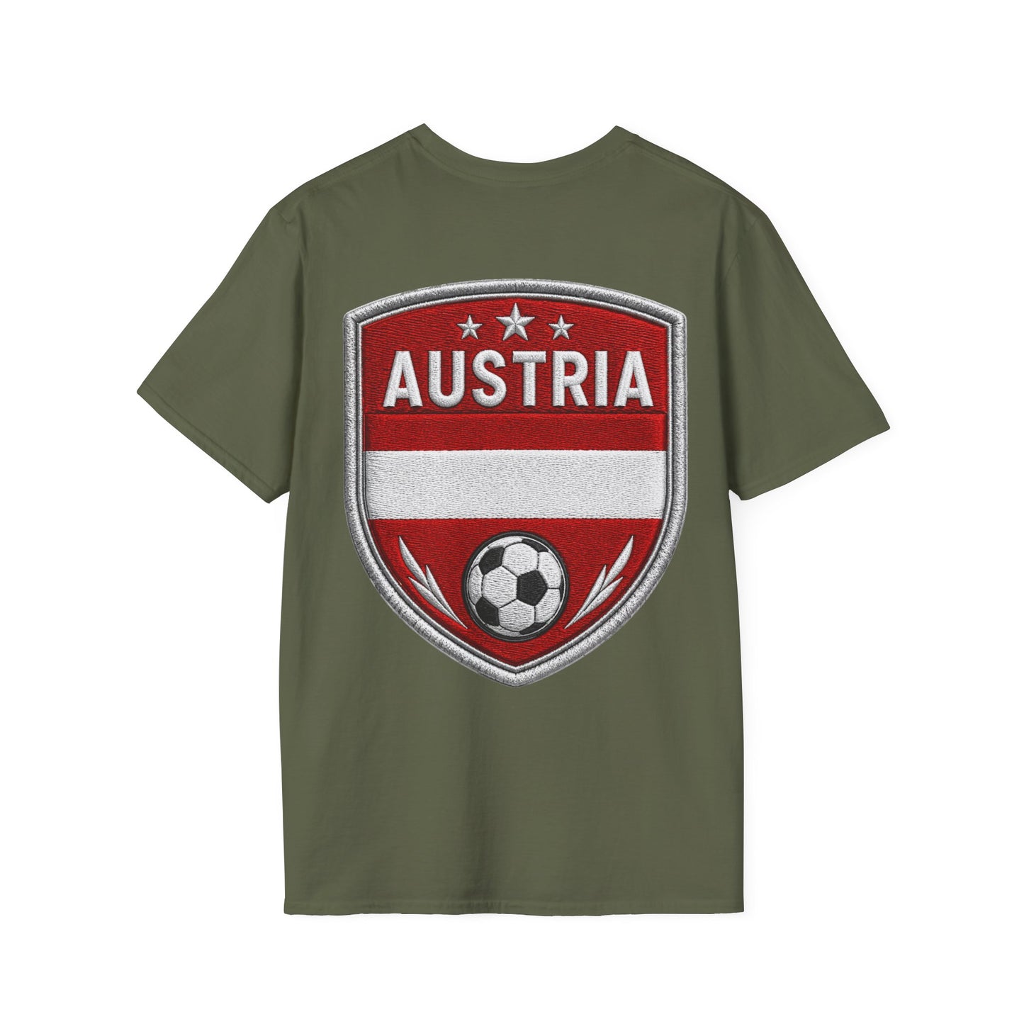 Austria  Alpine Charge Soccer T-Shirt — Mountain Football Graphic Tee -