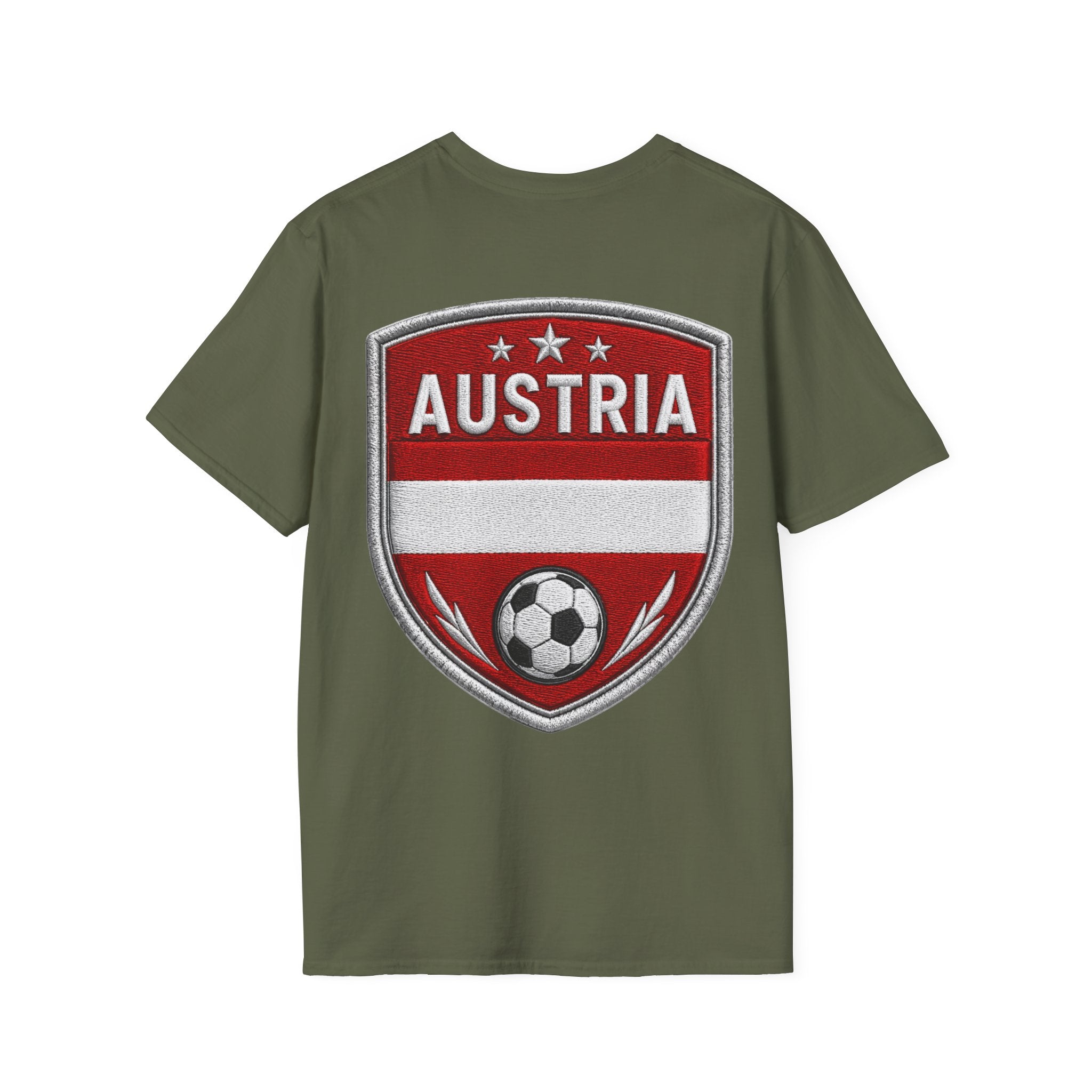 Austria  Alpine Charge Soccer T-Shirt — Mountain Football Graphic Tee -