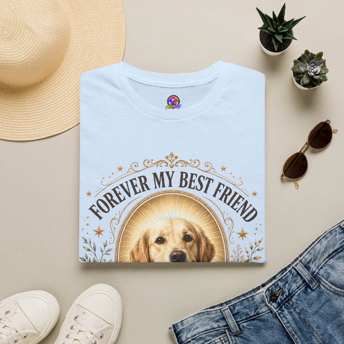 Forever My Best Friend Dog T-Shirt — Personalized Pet Memorial Tee ("Bailey")