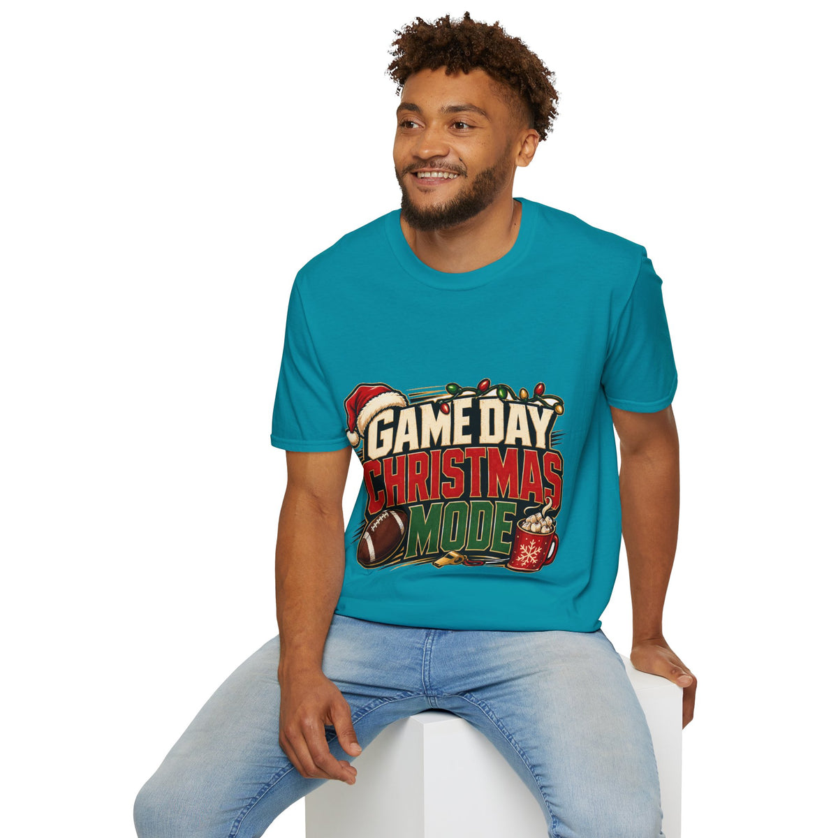 Game Day Christmas T-Shirt — Football Holiday Mode Tee