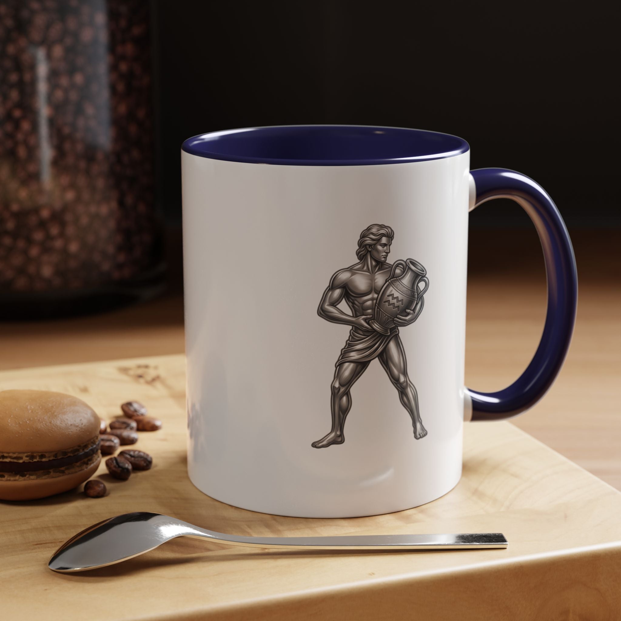 Aquarius Zodiac Accent Coffee Mug – Astrology Sign Gift