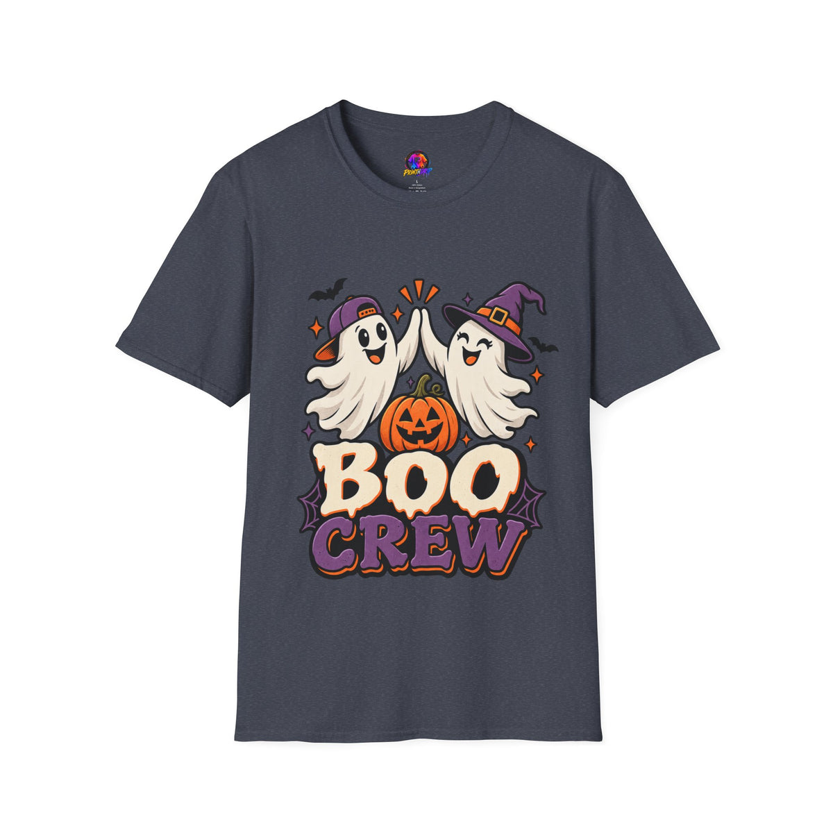 Boo Crew Halloween T-Shirt — Cute Ghosts & Pumpkin Graphic