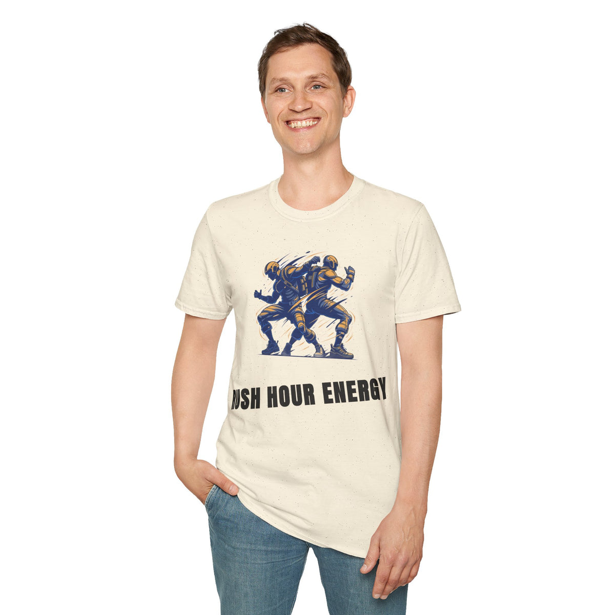 T-Shirt — 'Rush Hour Energy' Football Player Graphic Tee - Trending Now - September 2026