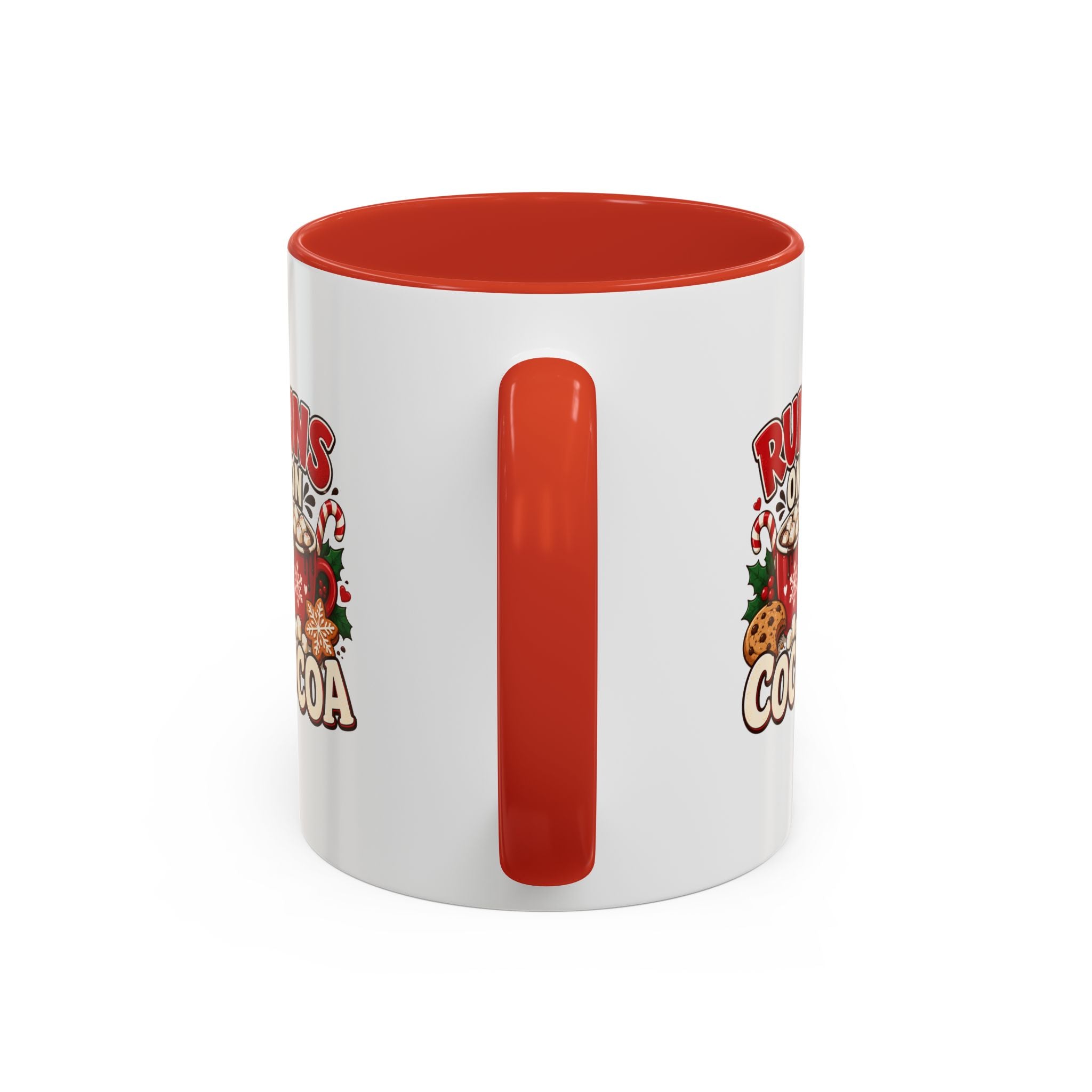 Runs on Cocoa Accent Coffee Mug — Holiday Hot Cocoa Gift