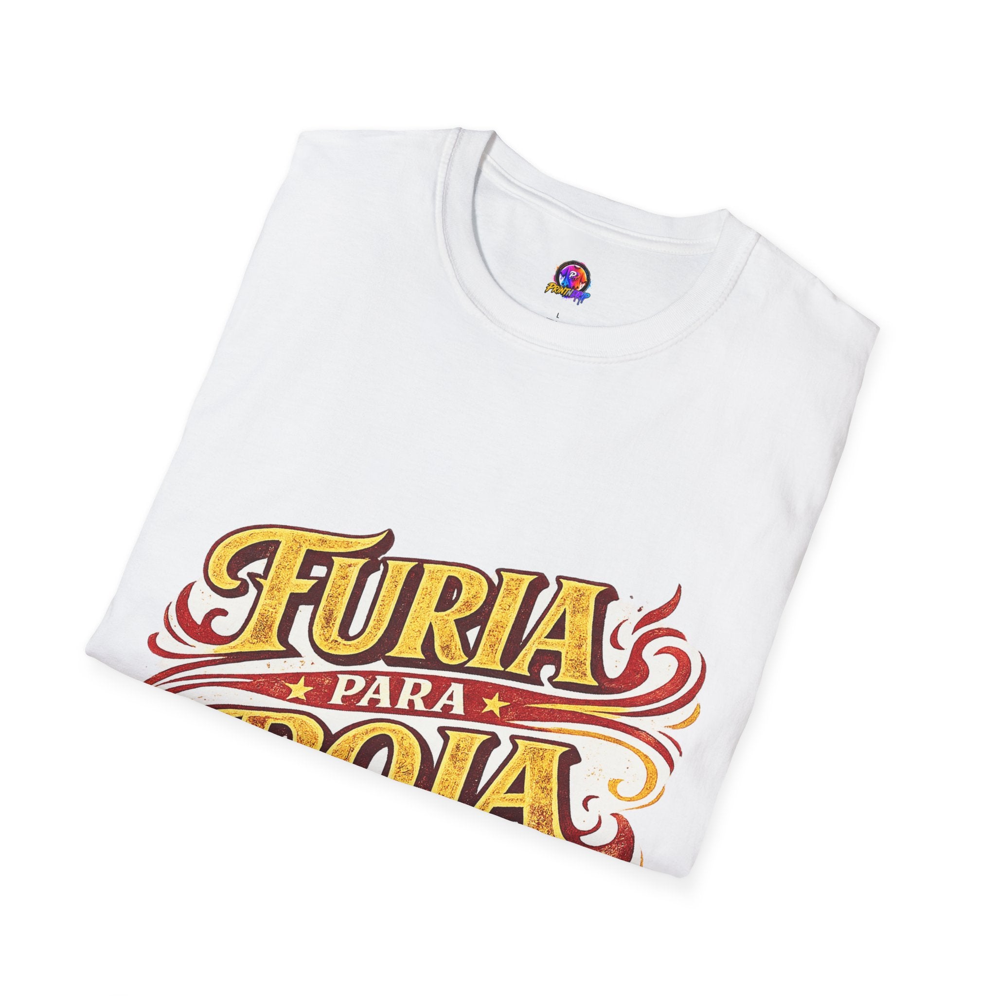 Spain Furia Para Roja T-Shirt — Vintage Flame Spanish Pride Soccer Tee