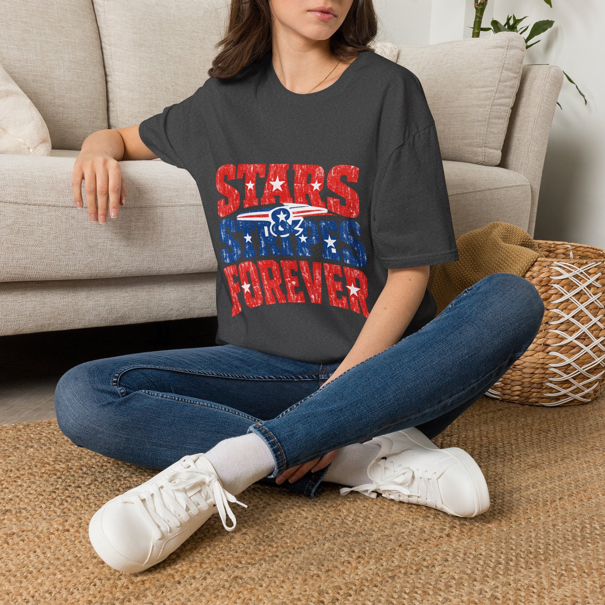 USA Stars & Stripes Forever T-Shirt — Patriotic Red White Blue Graphic Tee