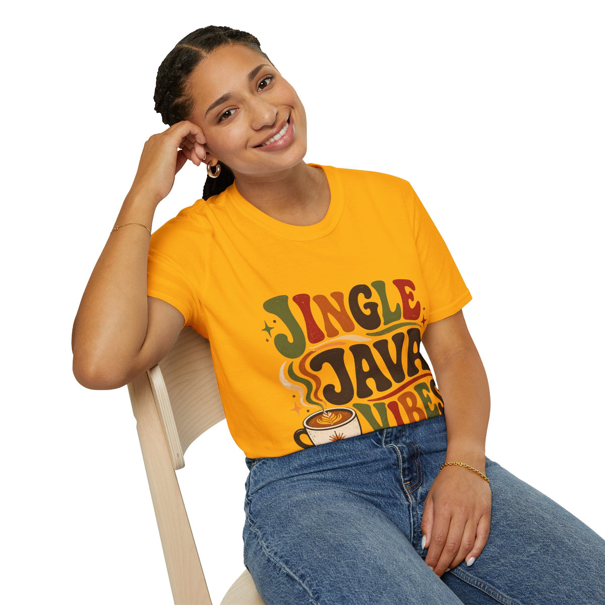 Retro "Jingle Java Vibes" T-Shirt