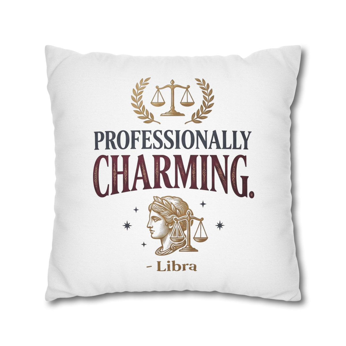 Libra Zodiac Professionally Charming Spun Polyester Square Pillowcase