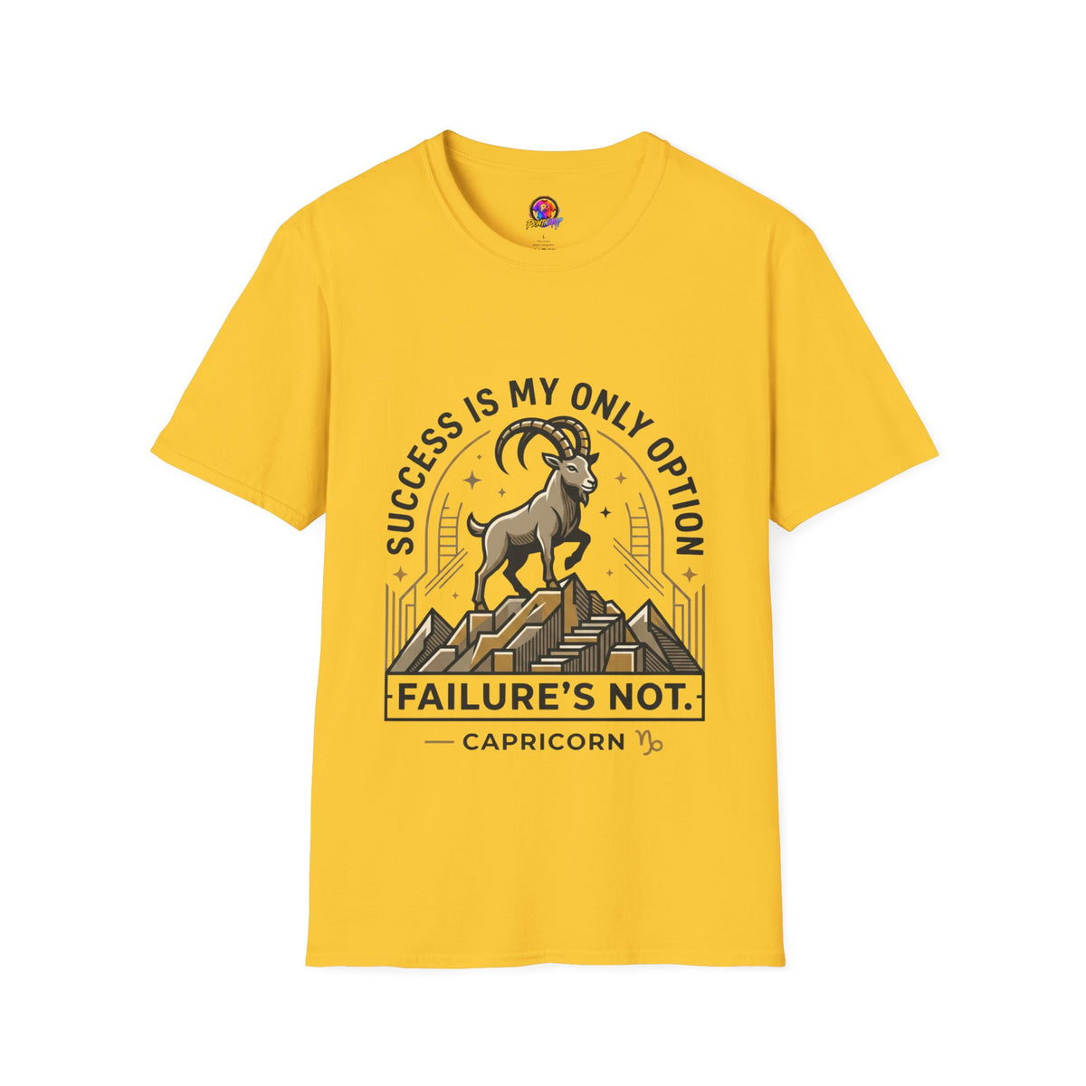 Capricorn Goat T-Shirt — "Success Is My Only Option" Motivational Zodiac Tee