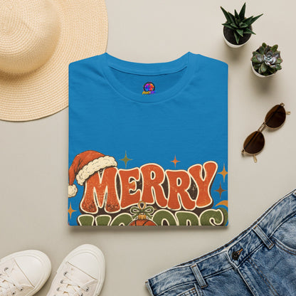 Merry Hoops Mood T-Shirt — Retro Holiday Basketball Christmas Tee