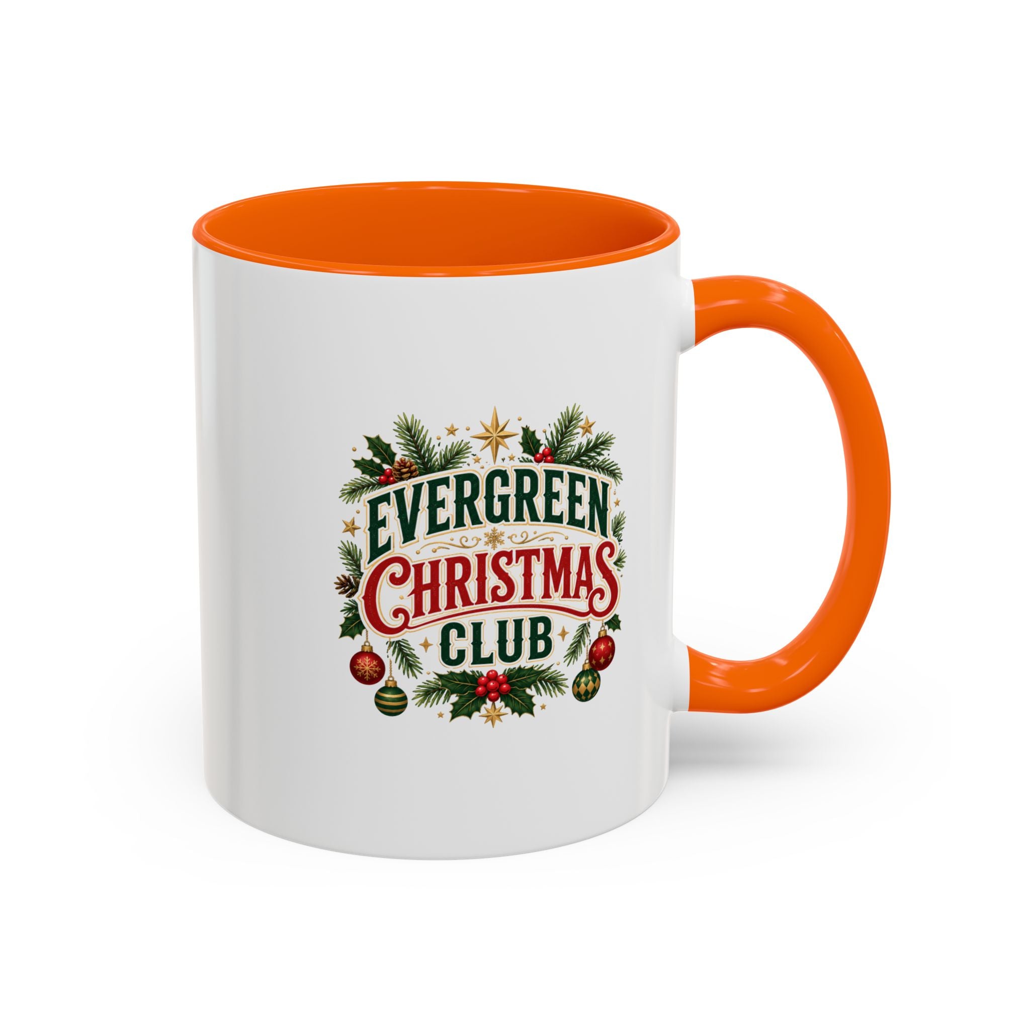 Evergreen Christmas Club Accent Coffee Mug – Festive Holiday Tea & Coffee Cup