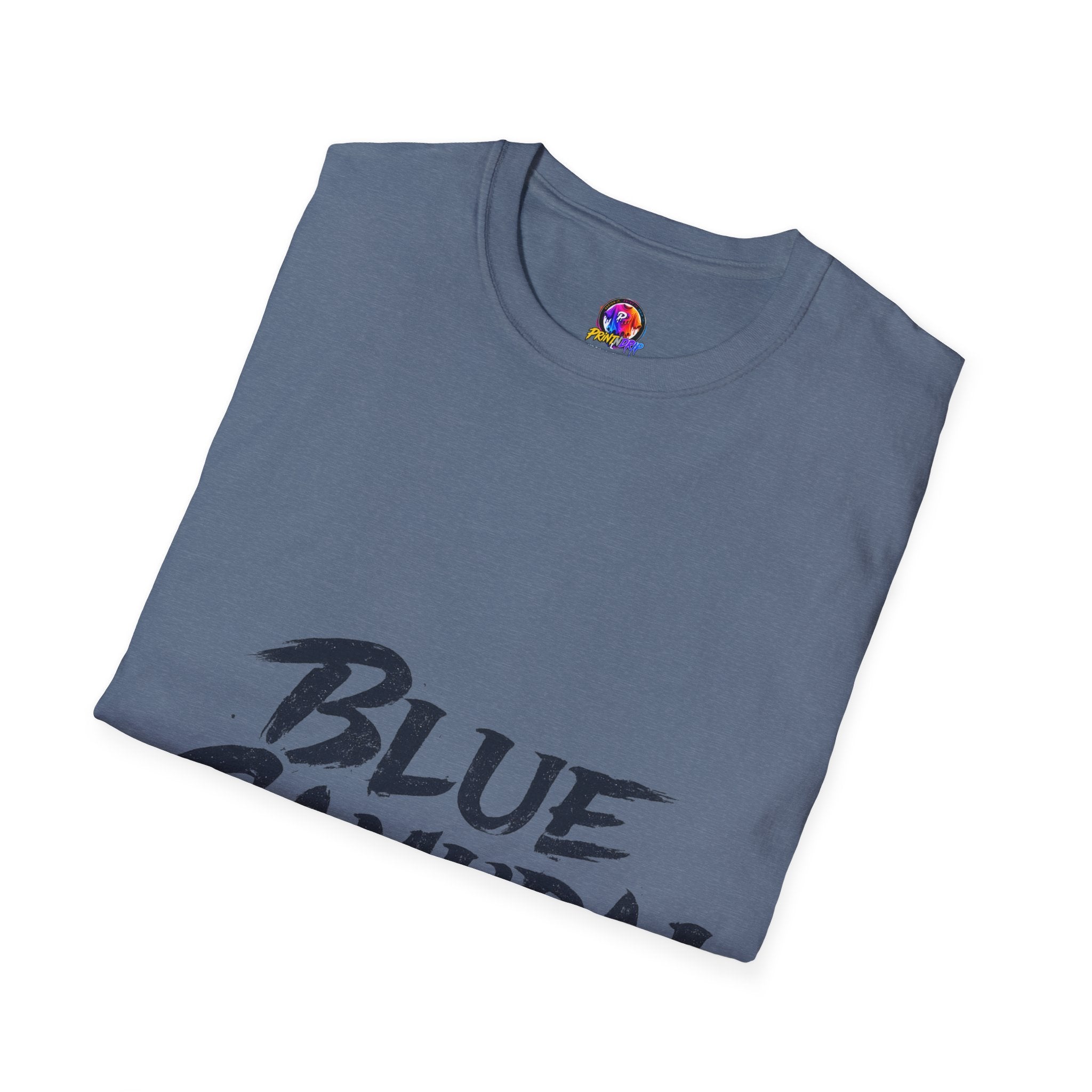 Japan Blue Samurai T-Shirt — Bold Brushstroke Graphic Tee