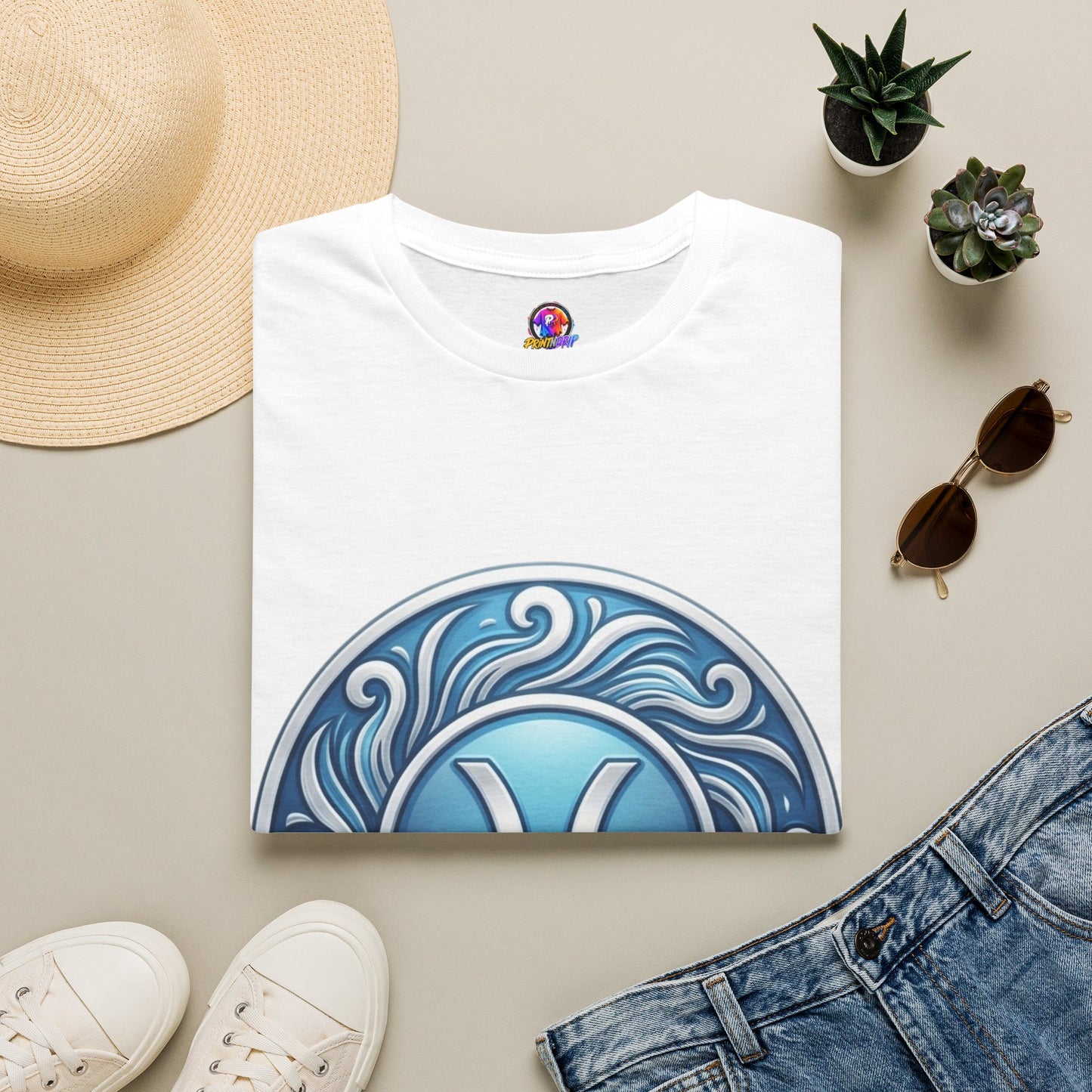 Pisces Zodiac T-Shirt – Blue Water Sign Astrology Tee