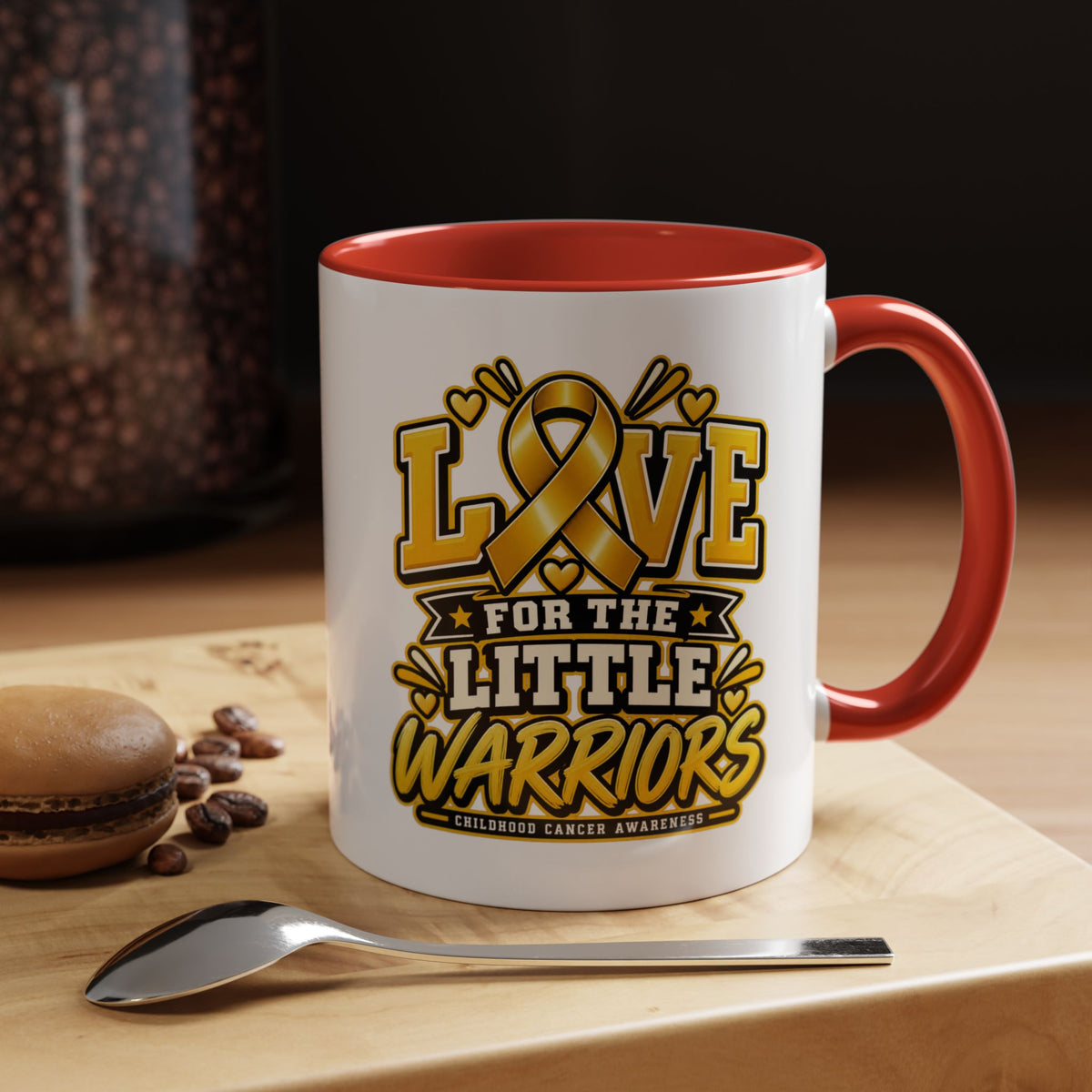 Coffee Mug — "Love for the Little Warriors" Childhood Cancer Awareness Accent Mug