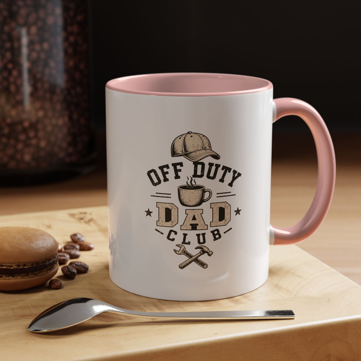 Milo Bailey Dog Dad Mom Off Duty Dad Club Coffee Mug — Funny Father’s Day Accent Mug