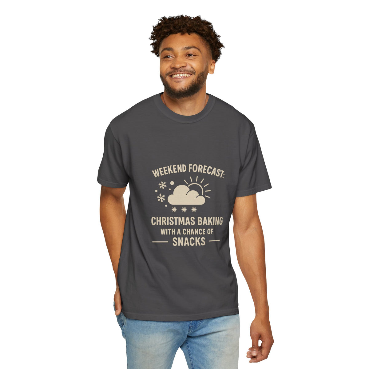 Christmas Baking T-Shirt — "Weekend Forecast: Christmas Baking with a Chance of Snacks"- Trending Now - October 2026