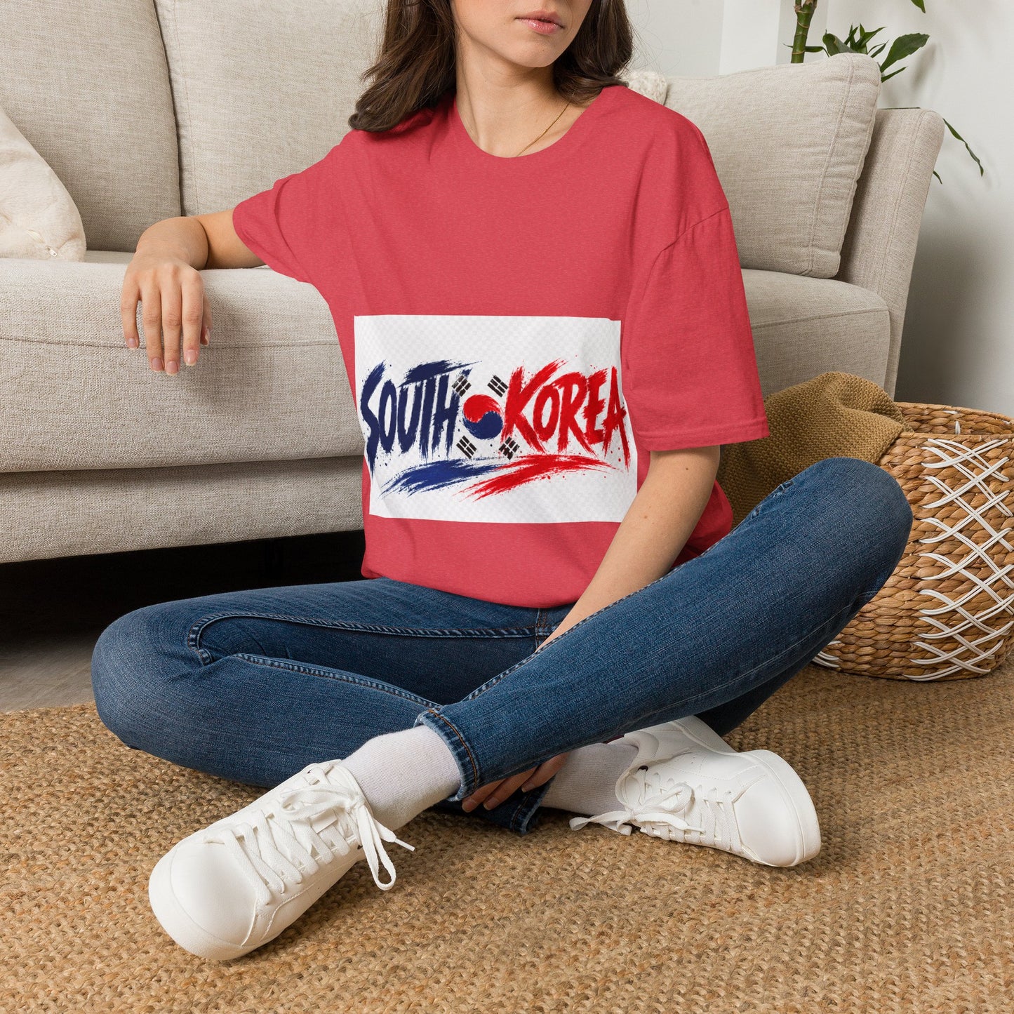 South Korea Flag Brushstroke T-Shirt — Patriotic Korean Travel Tee
