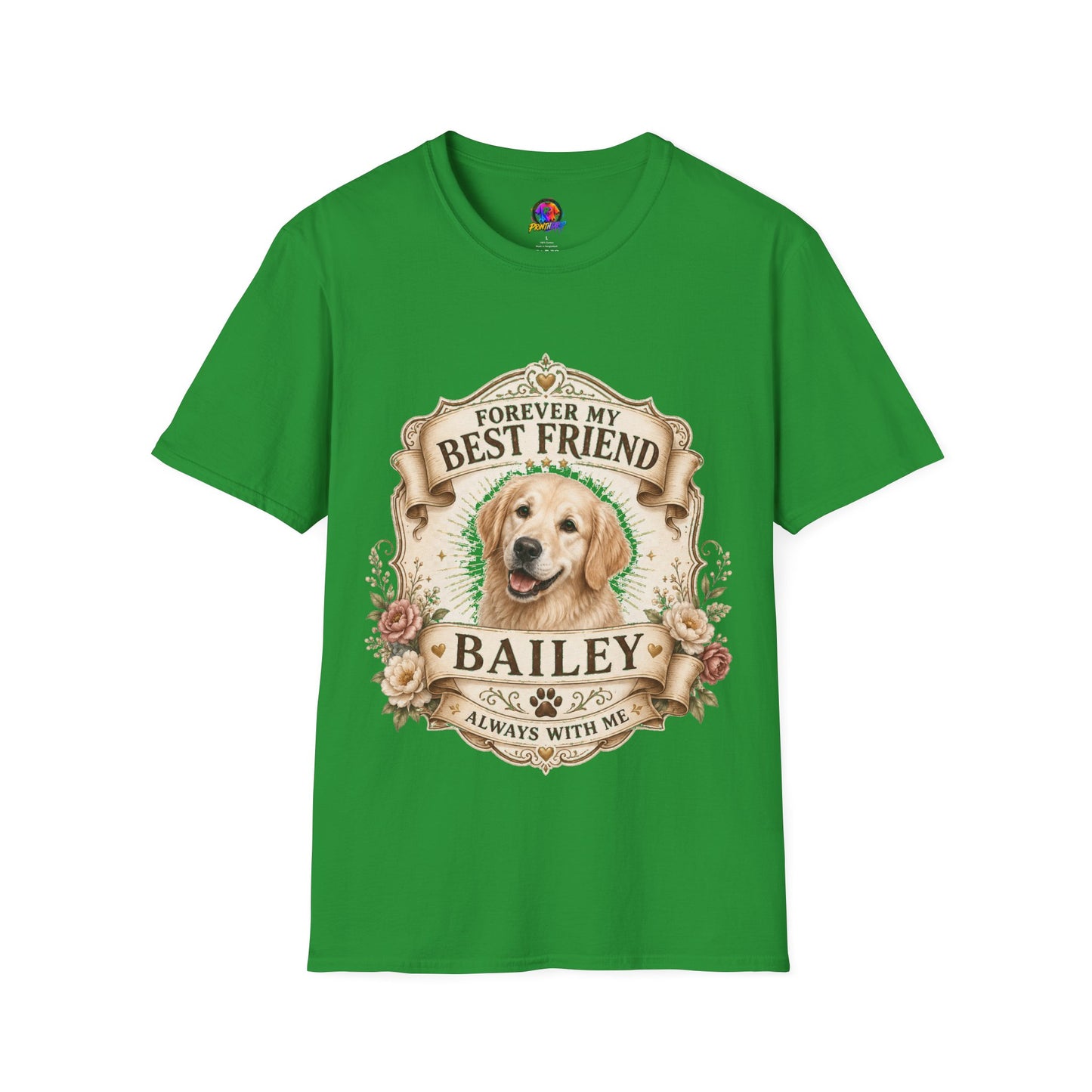 Forever My Best Friend Golden Retriever T-Shirt — Personalized Pet Memorial Tee