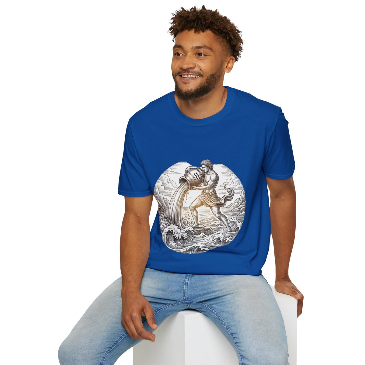 Aquarius Zodiac T-Shirt — Vintage Water Bearer Astrology Tee