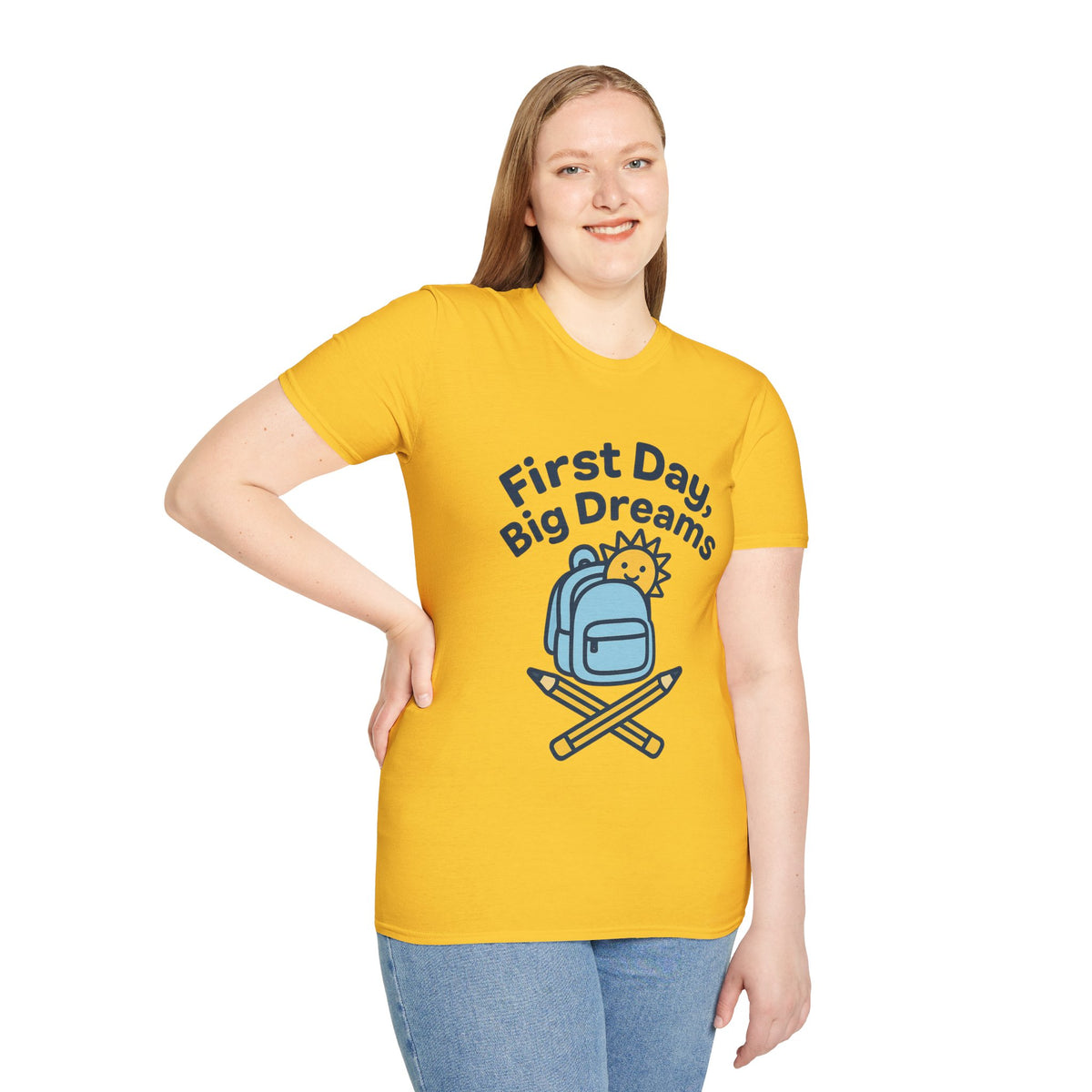 First Day Big Dreams T-Shirt — Cute Backpack & Pencil Back-to-School Tee - Trending Now - August 2026