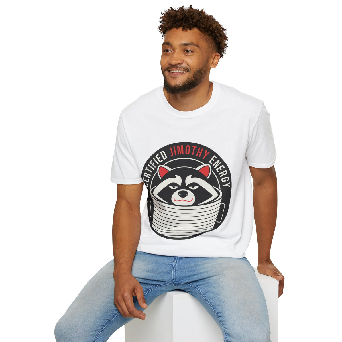 Jimothy Energy T-Shirt — Certified Raccoon Graphic Tee - Trending Now - August 2026