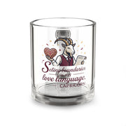 Capricorn Glass Mug – “Setting Boundaries Is My Love Language” 10oz Astrology Gift