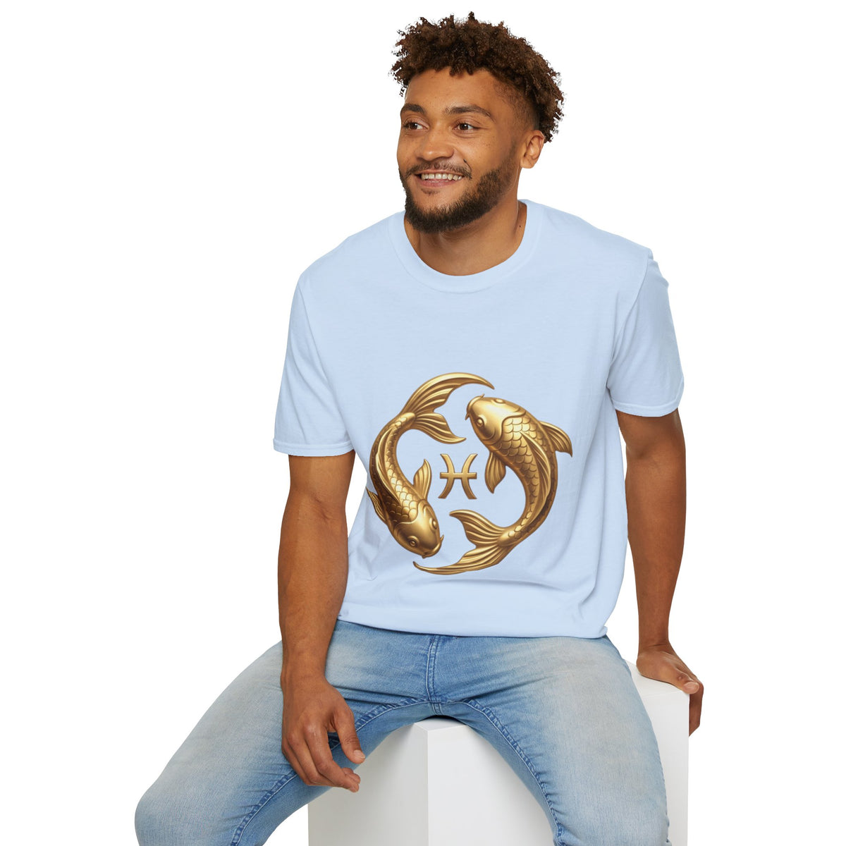 Pisces Gold Fish T-Shirt — Zodiac Symbol Astrology Tee