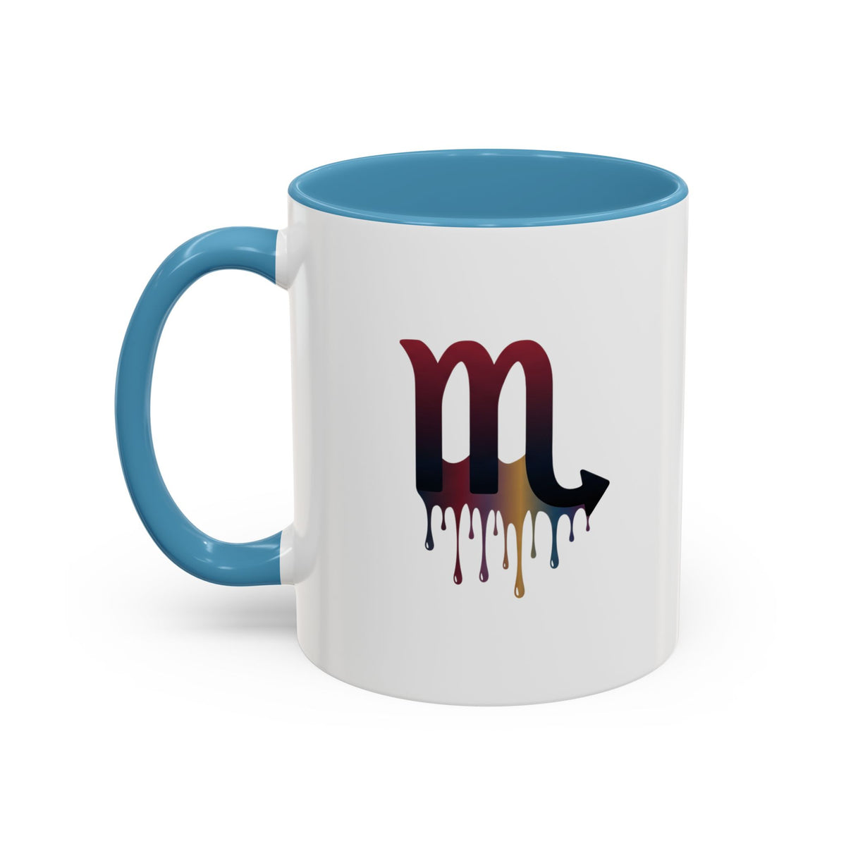 Scorpio Drip Accent Coffee Mug – Zodiac Scorpio Symbol Ceramic Mug