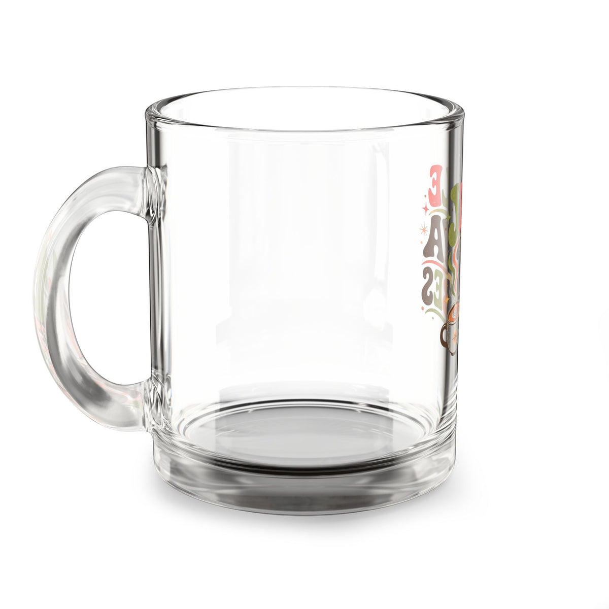Christmas Glass Mug Jingle Java Vibes Glass Mug — 10oz Holiday Coffee Cup