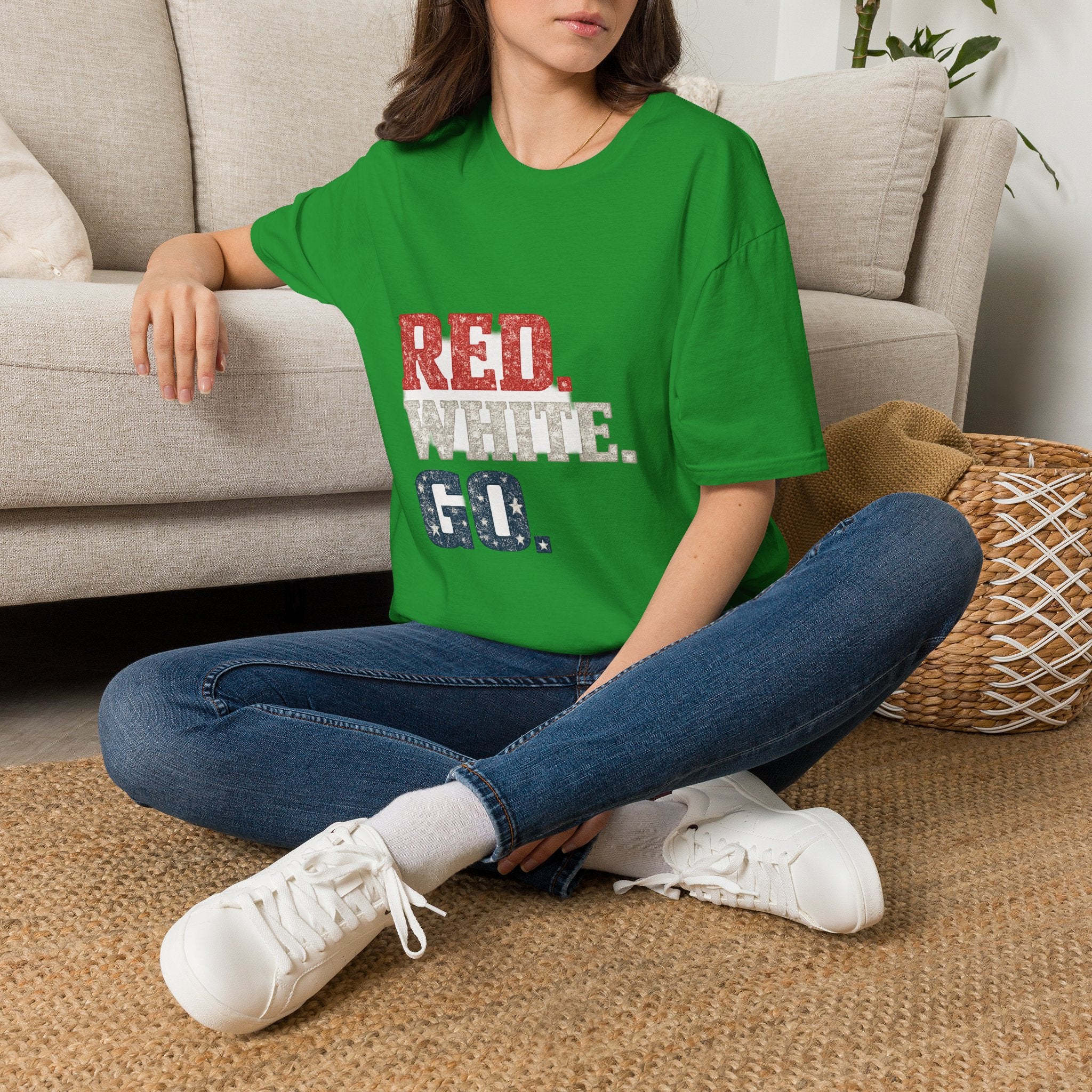 USA Patriotic 'Red. White. Go.' T-Shirt — 4th of July Independence Day Tee