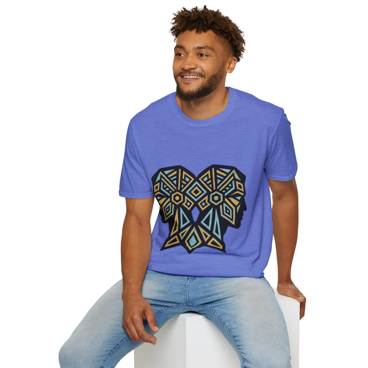 Geometric Elephant Tee — Tribal Mosaic Elephant Graphic T-Shirt