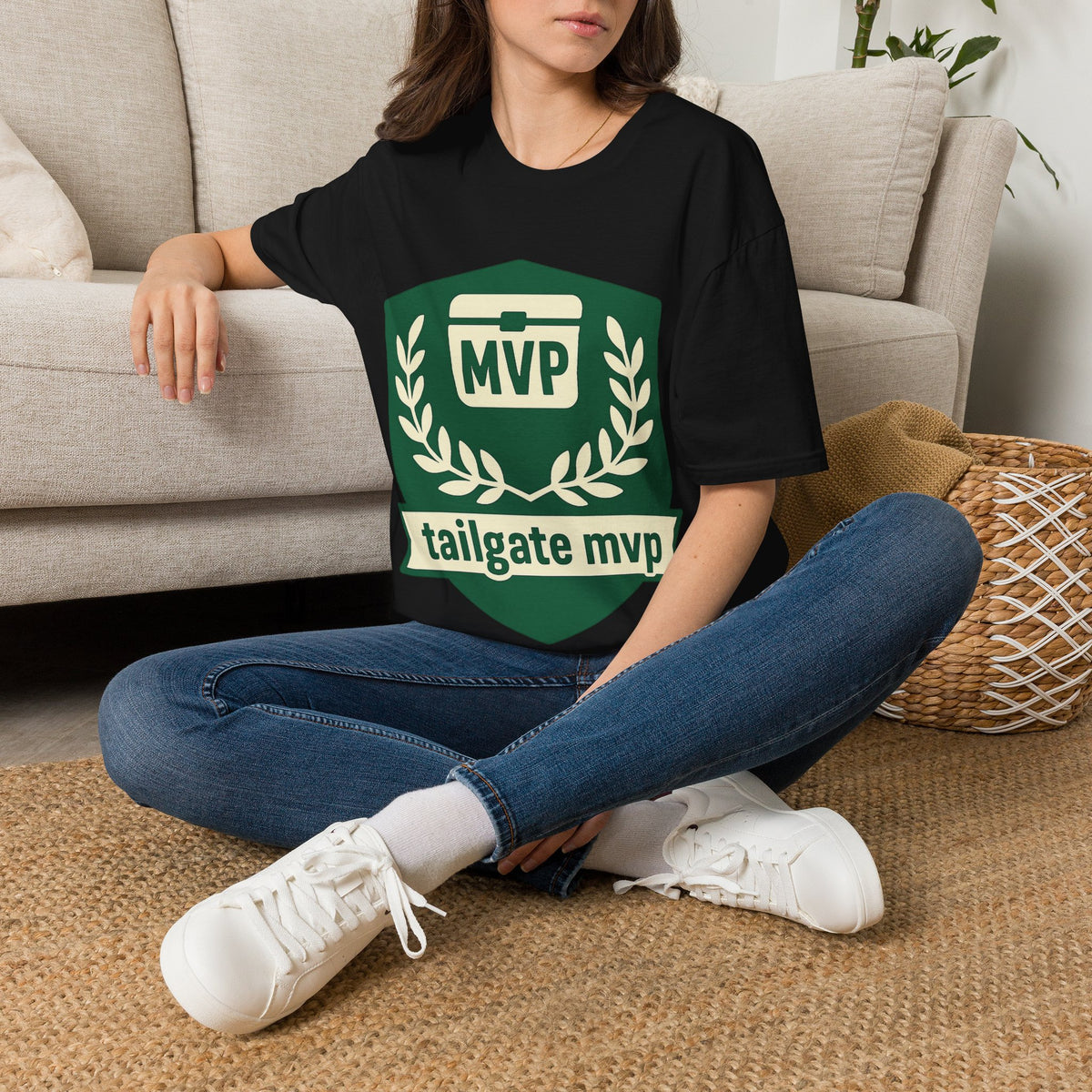 MVP Tailgate T-Shirt — Vintage Green MVP Badge Tee - Trending Now - August 2026