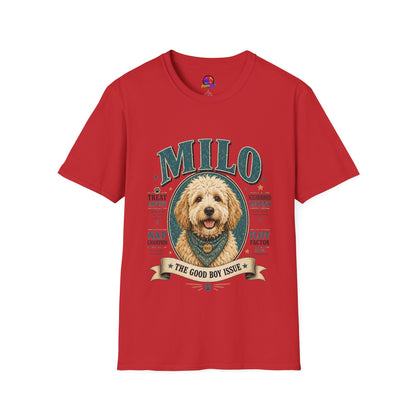 Dog Lover T-Shirt — "MILO" Personalized Pet Portrait Tee
