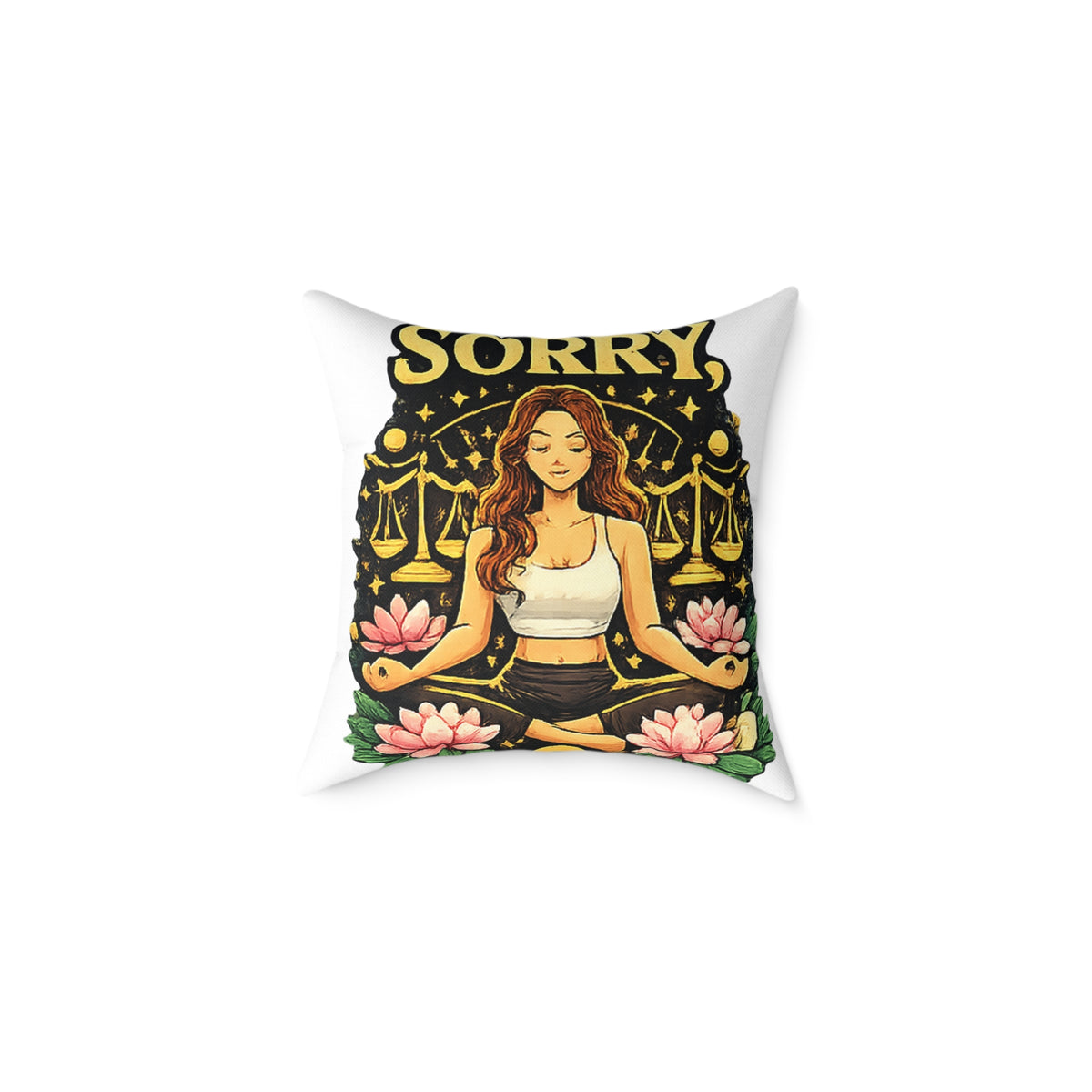 Libra Zodiac Libra Sorry Square Poly Canvas Pillow